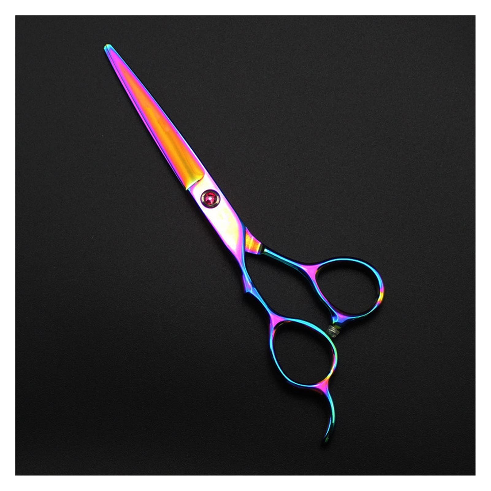 6 Zoll Haarschneideschere für Linkshänder, Rainbow Friseurschere, Haarschneideschere zum Ausdünnen der Haare, Friseurschere, Haarschneideschere，6 Inch Thinning B