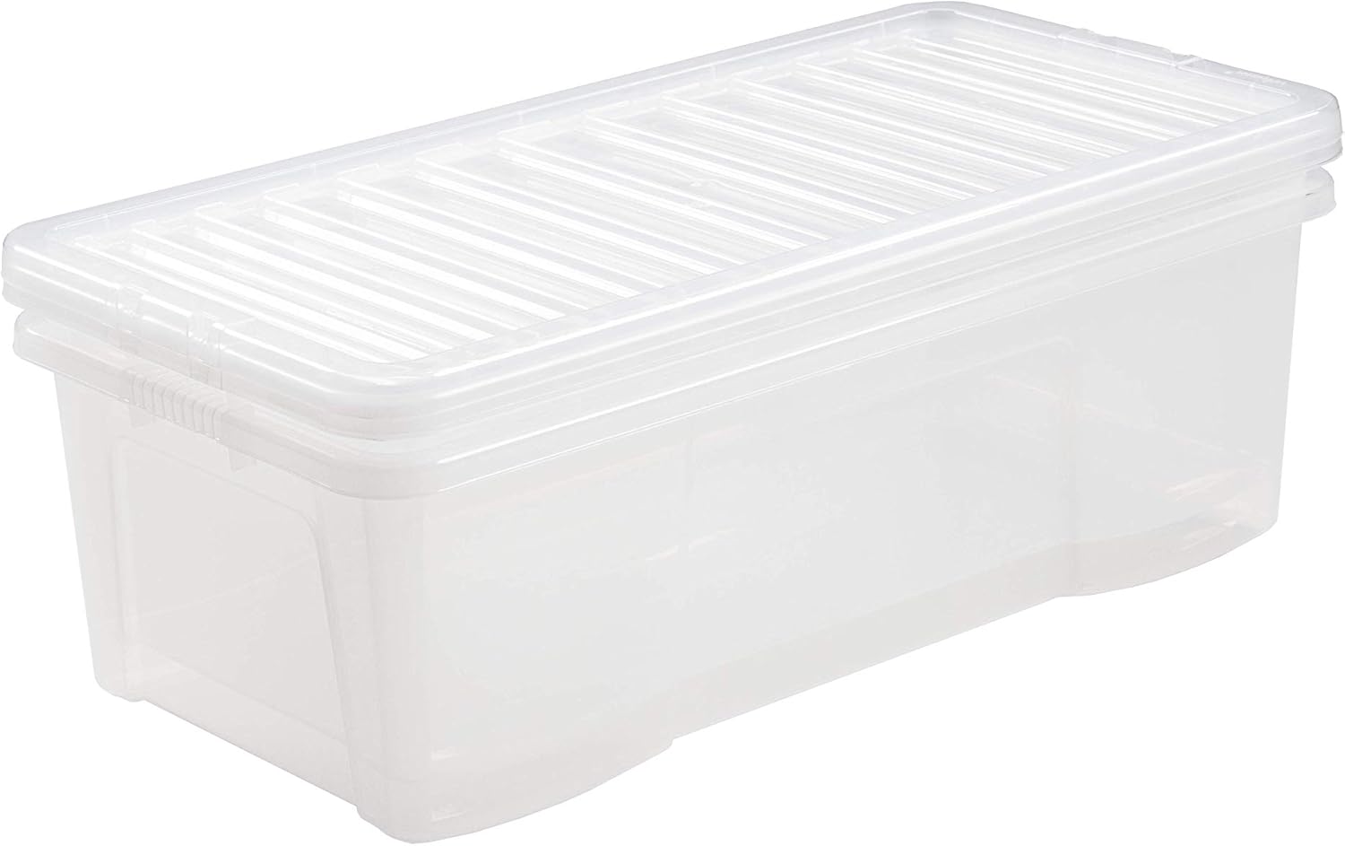 Wham Pack of 362lt Crystal Plastic Storage Boxes with Lids (ext 80l x