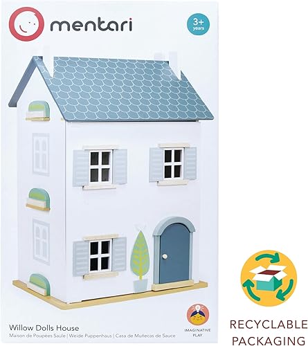 Miniatura 8 de Willow - Casa de muñecas grande de madera, un palacio mágico para el tiempo de juego con panel abierto oscilante, aumenta el tiempo de juego con