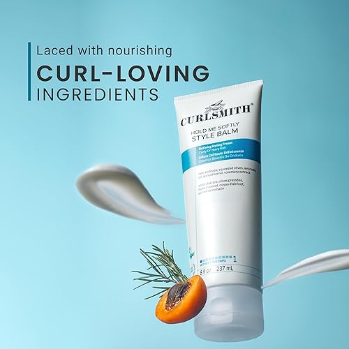 Miniatura 4 de Curlsmith - Hold Me Softly Style Balm - Crema vegana suave para cabello ondulado y rizado, aspecto natural (16 onzas)