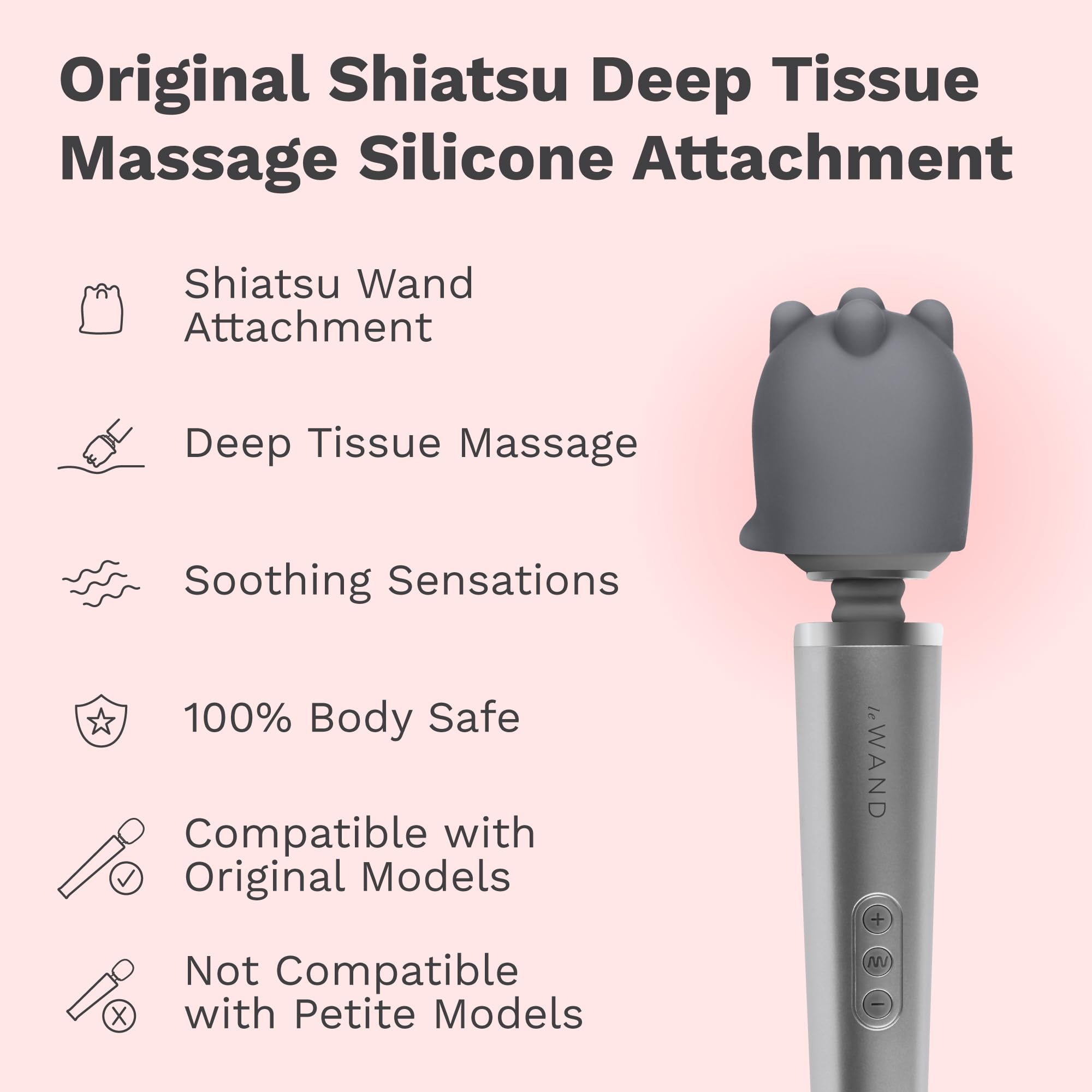Le Wand Shiatsu Deep Tissue Kits de massage Gris Taille unique