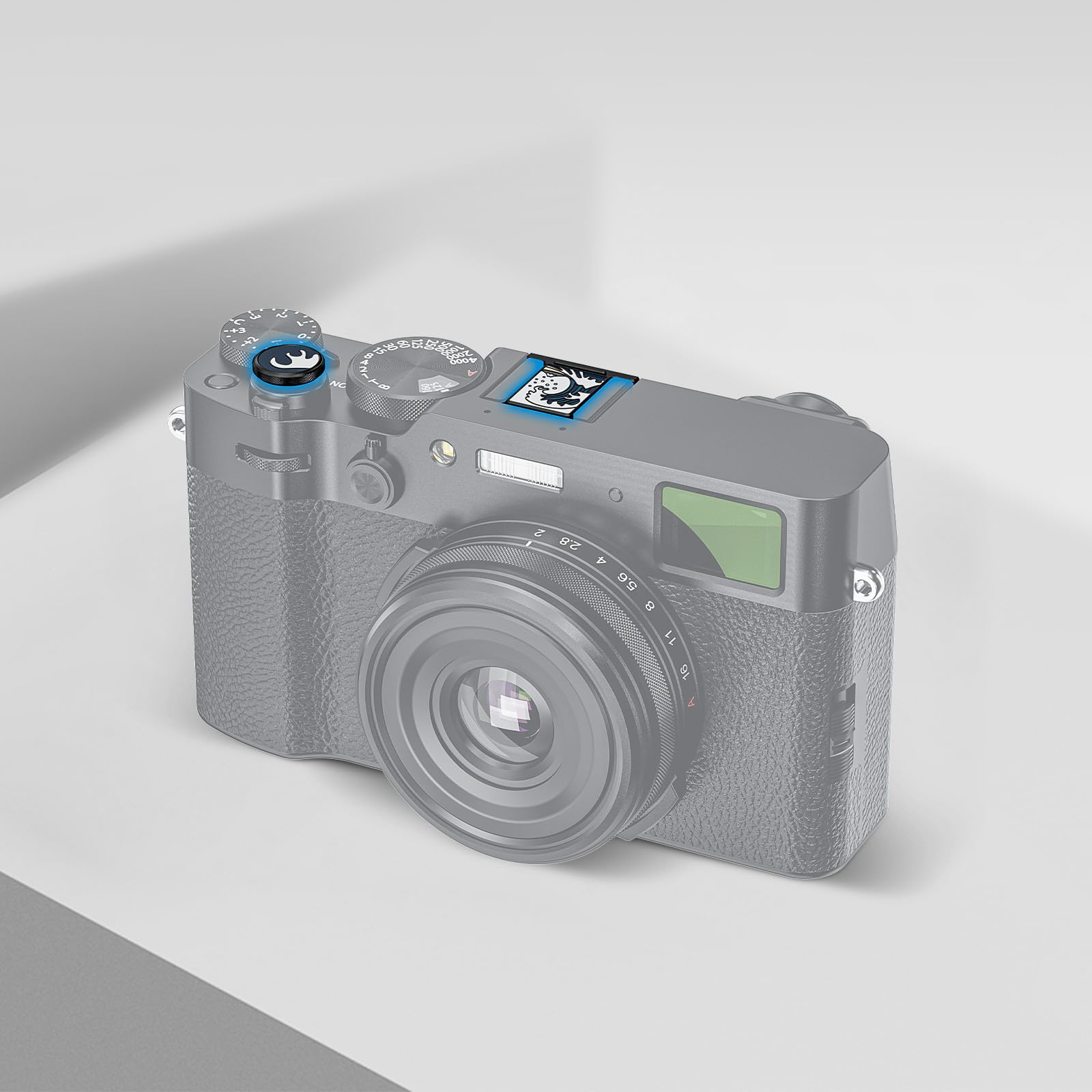 NEEWER X100V X100VI Hot Shoe osłona i zaślepki spustowe, osłona Cold Shoe z wyzwalaczem, akcesoria fotograficzne kompatybilne z Fujifilm X100V X100VI, czarny, CA115