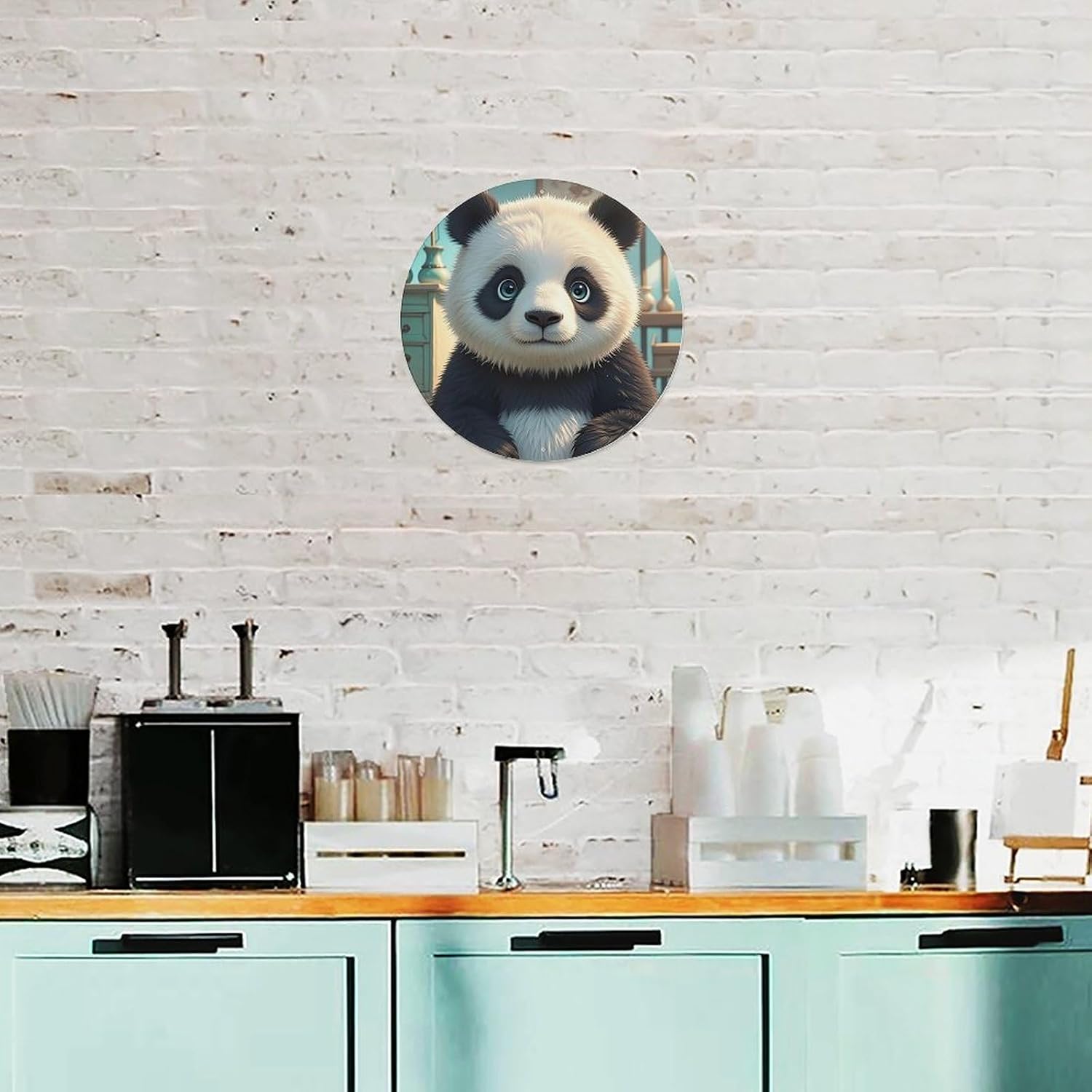 Anime Panda Face Wall Art Decor Tin Sign image 4