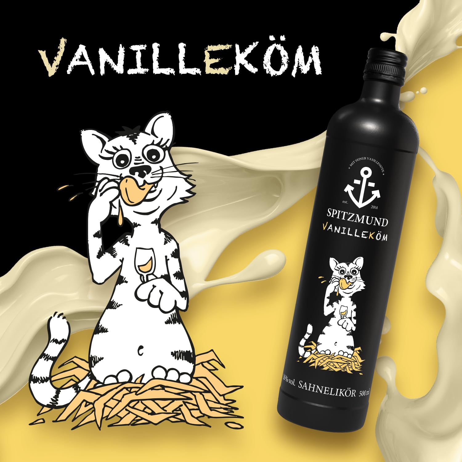 SPITZMUND Klötenköm & Vanilleköm Likör Set 2x500 ml | Eierlikör mit Jamaica-Rum & Sahnelikör mit feiner Vanille-Note | Cremiger Genuss zum Verschenken & Genießen | 20% & 16% Vol.