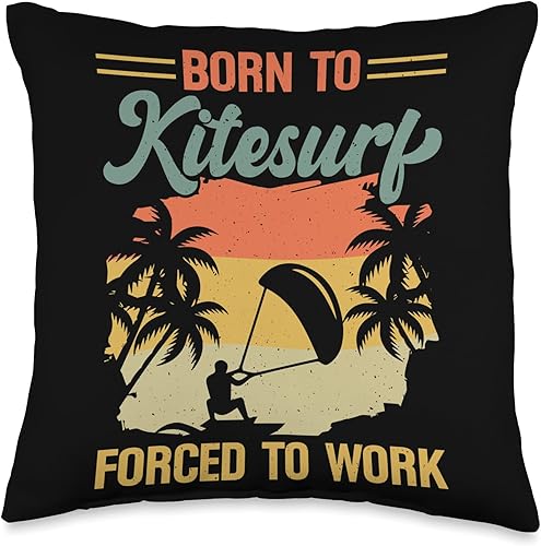 Miniatura 1 de Kitesurf but forced to work Water Sports Kitesurfing Throw Pillow