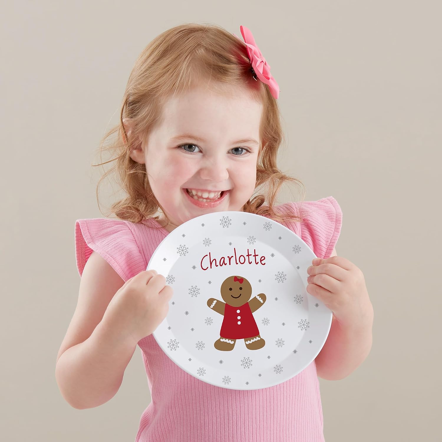 Personalization Universe Christmas Characters Personalized Kids Plate