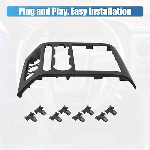 Miniatura 7 de uxcell Cubierta del panel central del tablero delantero para Ford F-150 2004 2005 2006 2007 2008 No.68414-ED50C Cubierta del panel de tablero