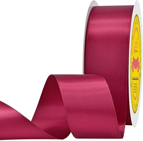 Miniatura 1175 de Cinta de satén verde esmeralda de doble cara de 1-1/2 pulgadas x 50 yardas, cinta de poliéster verde esmeralda para envolver regalos, muy adecuada