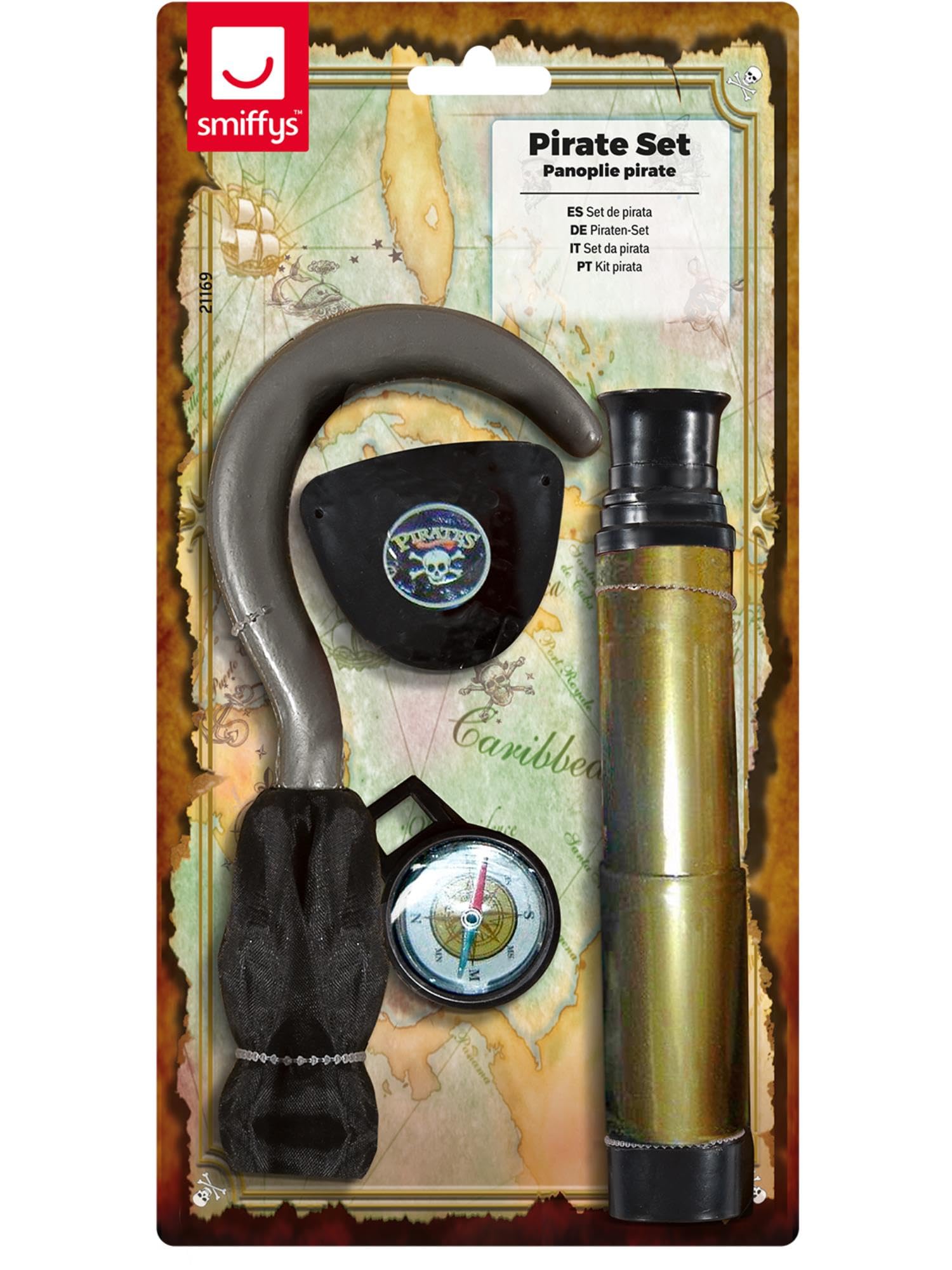 Smiffys Pirate Set with Hook