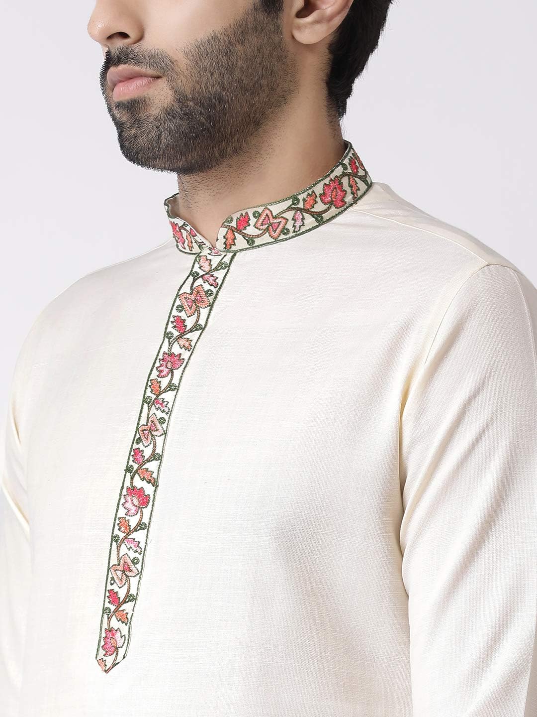 Kisah Men's Indian Ethnic Wear Kurta For Wedding & Festivals | Cream | Ka-0370, 46