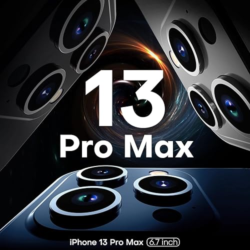 Miniatura 301 de TAURI Funda 3 en 1 para iPhone 13 Pro, [no amarilla] con 2 protectores de pantalla, funda delgada a prueba de golpes para iPhone 13 Pro, color negro