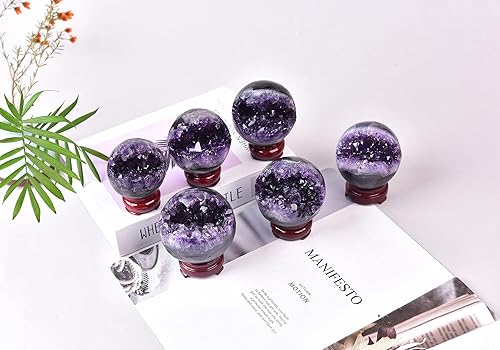 Miniatura 7 de AMOYSTONE Bola de cristal de obsidiana, esfera negra natural, esfera de adivinación, esfera curativa, esfera de obsidiana, bola decorativa para Feng