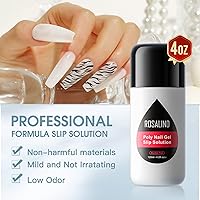 Vista 6 de ROSALIND Gel de uñas de poliéster rosa suave, gel de extensión de poliéster de 2.1 onzas líquidas para decoración de uñas, extensión engrosada