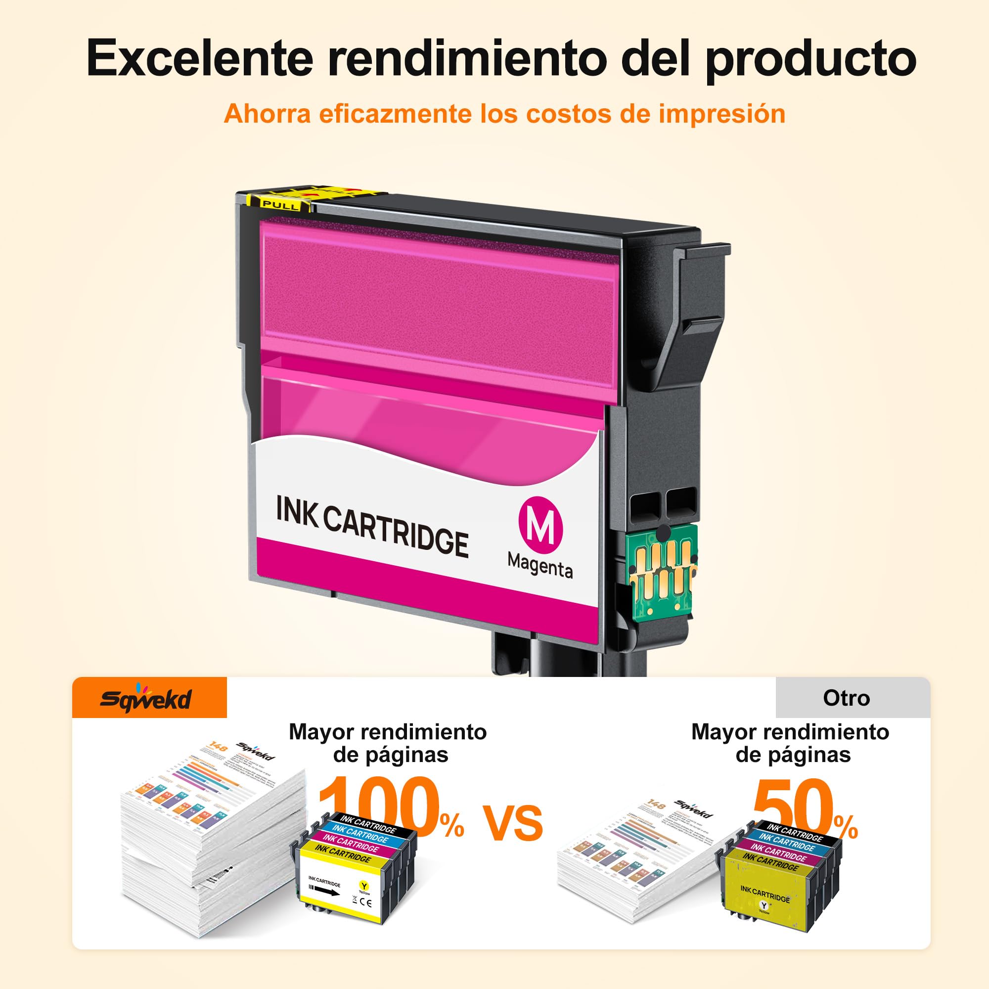 Cartucho Compatible para Epson 604XL Negro Cian Magenta Amarillo 4 Negro 2 Cian 2 Magenta 2 Amarillo