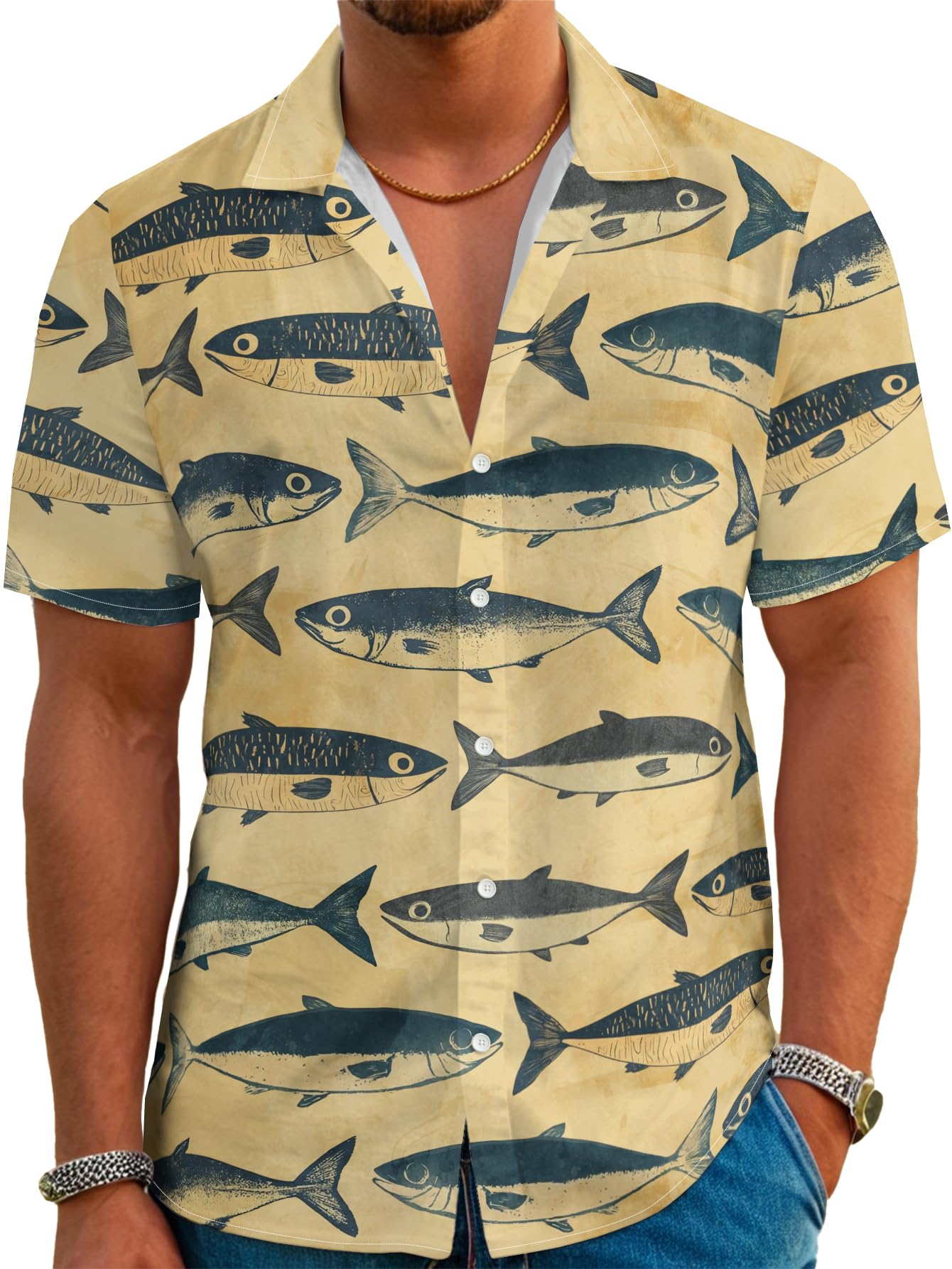 Mens Funny Neon Hawaiian Shirts 3D Graphic Button Down Short Sleeve Shirt Summer Beach Aloha Tops Theme Party