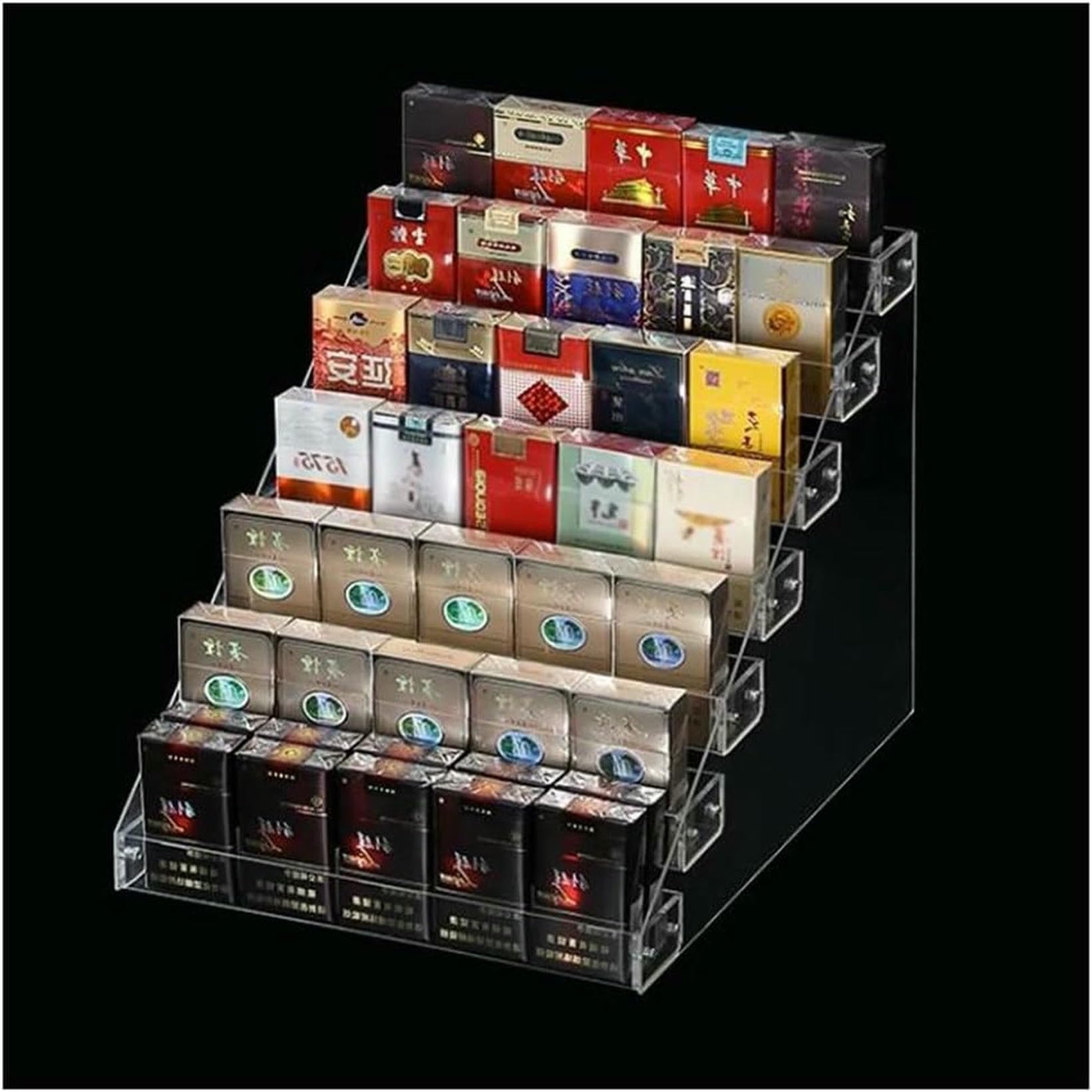 Vitrine allumettes et cigarettes transparente pour comptoir et tabac