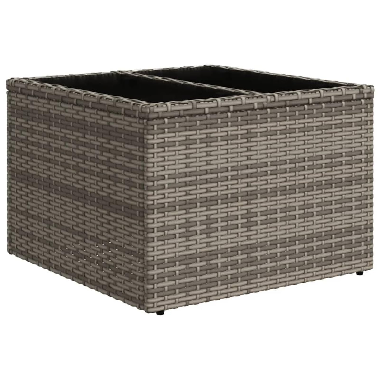 Festnight Conjunto Jardín de Ratán con Cojines Gruesos, Muebles Jardín Exterior, Conjunto Terraza Resistente a la Intemperie, Estructura en Acero - Gris Type-65