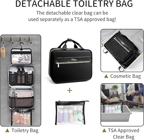 Miniatura 3 de Neceser de viaje, bolsa de aseo colgante para mujeres y hombres, bolsa de maquillaje para cosméticos, bolsas grandes para artículos de aseo para