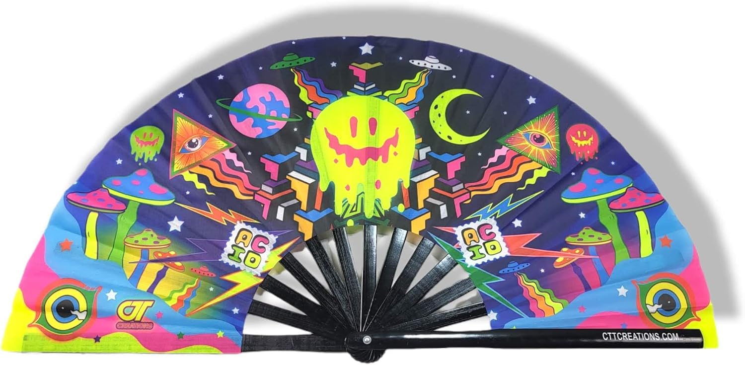 CTT CREATIONS CTTLarge Folding Fan 13 inches Tall 25 Wide