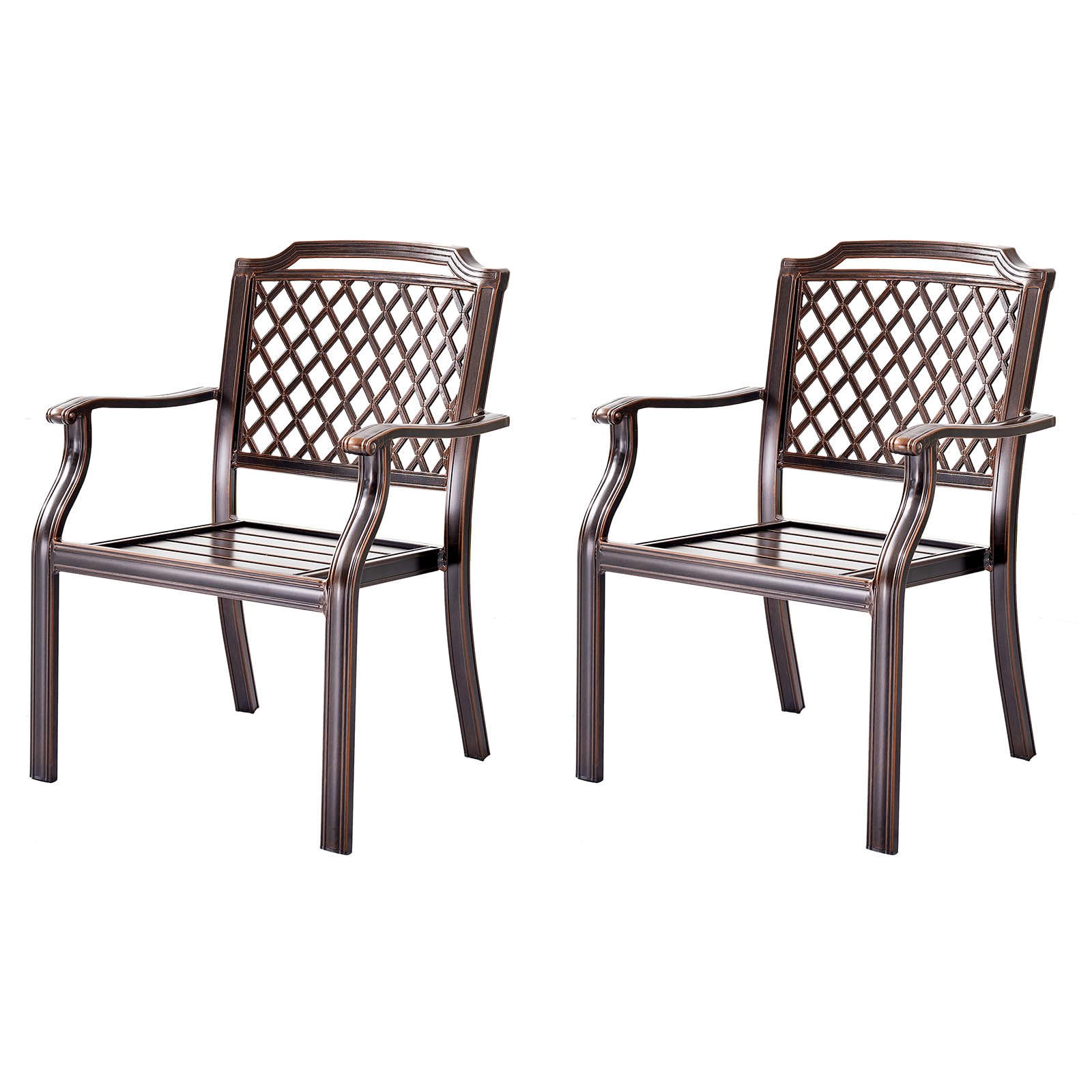 cast aluminum stackable patio chairs
