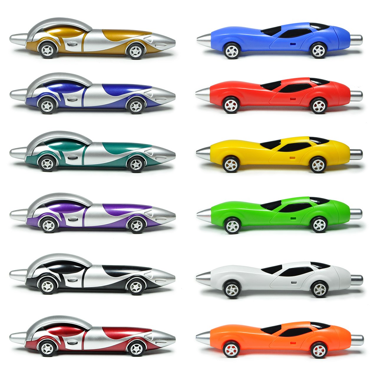 Littfun Cool Pens Fun Pens for kids Novelty Pens Cute Pens Interesting Racing Car Pens for Boys(set of 12)