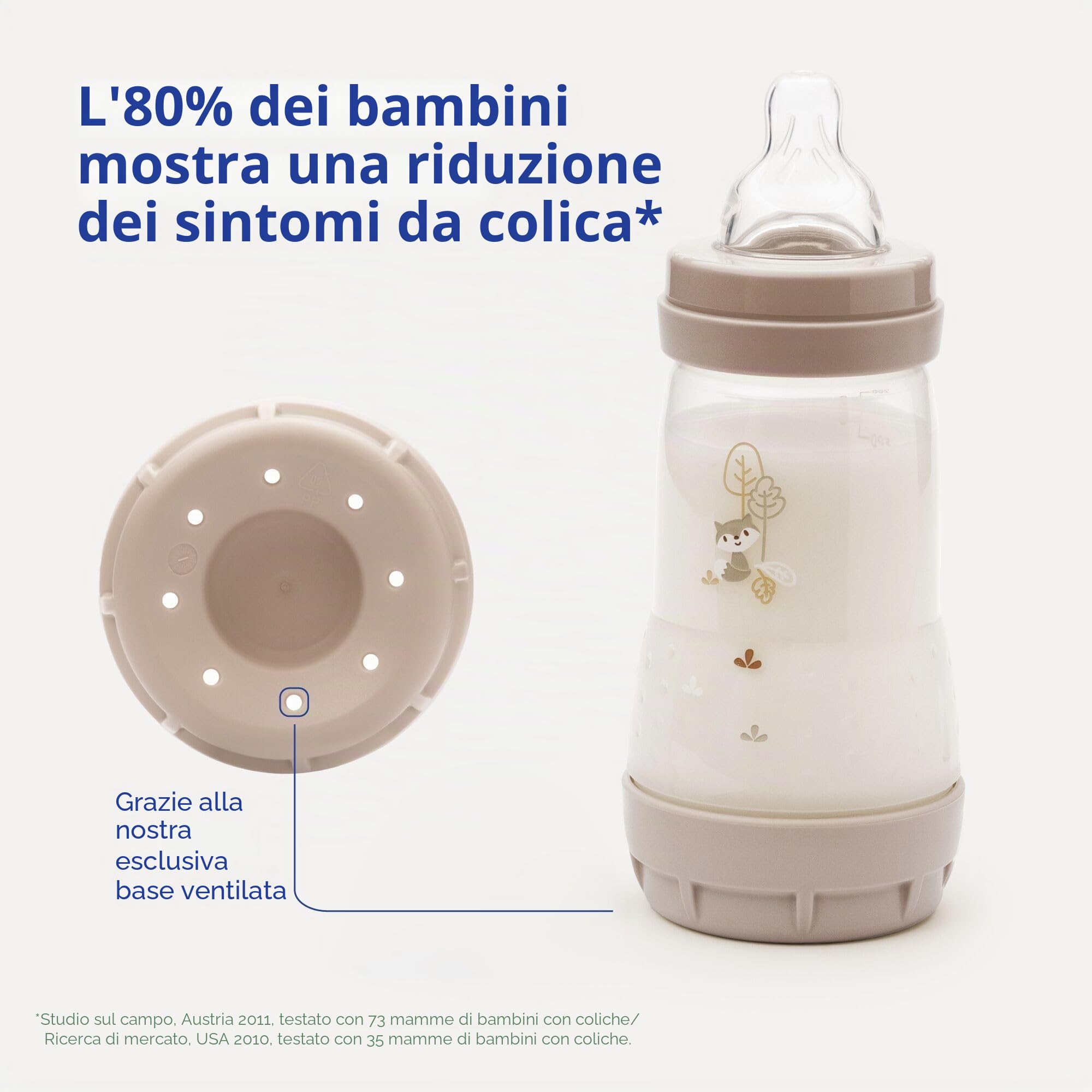 MAM Easy Start - Starter set autosterilizzante anti coliche, set biberon e succhietto, essenziali per neonati, blu (i disegni possono variare)