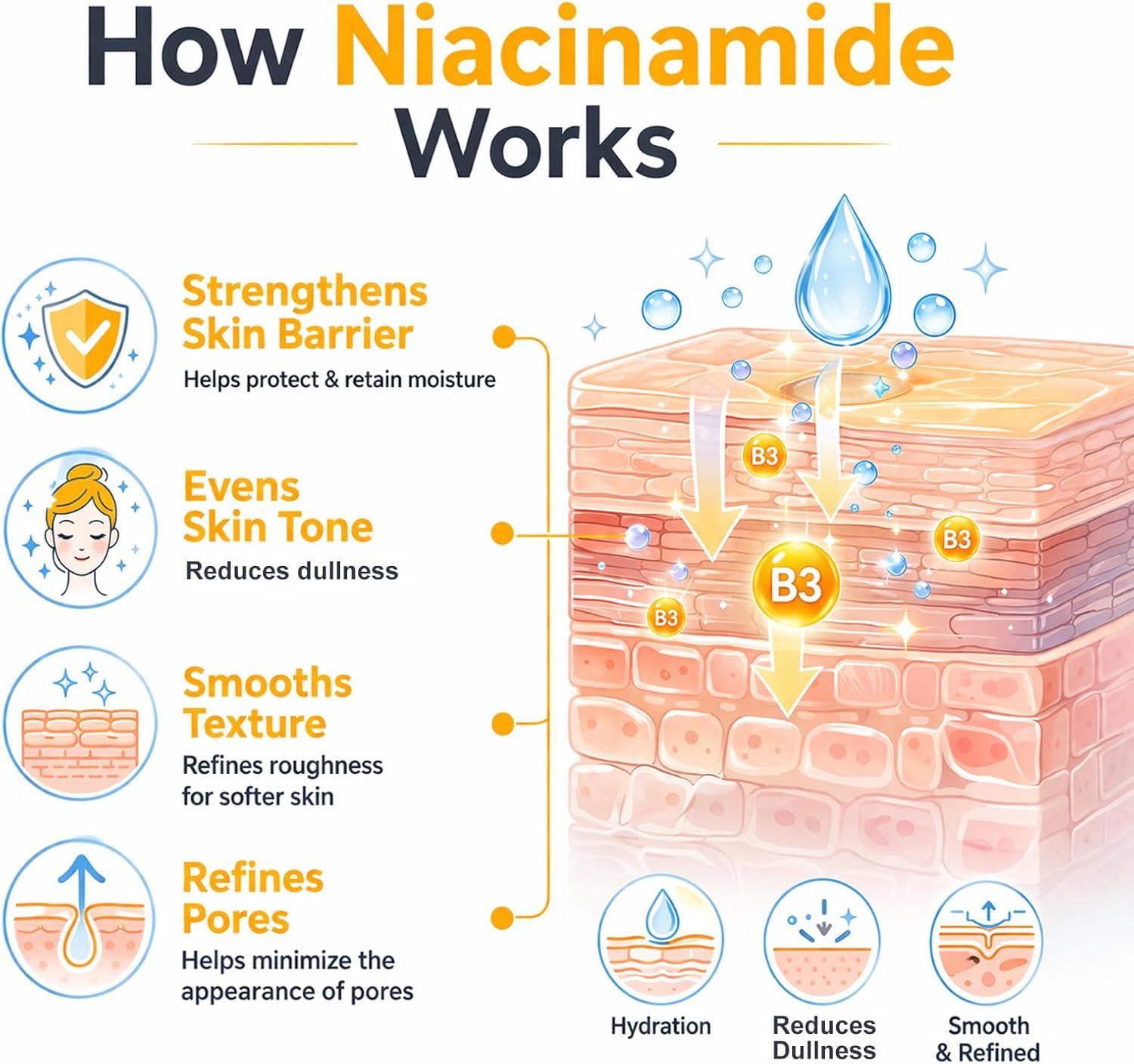iFEiER Cosmetic Grade Niacinamide Powder 4.5oz(128g), Ultra-Low Nicotinic Acid (<25 ppm) – Super Fine Cosmetic Grade Vitamin B3 for DIY Skincare, Fast Dissolving