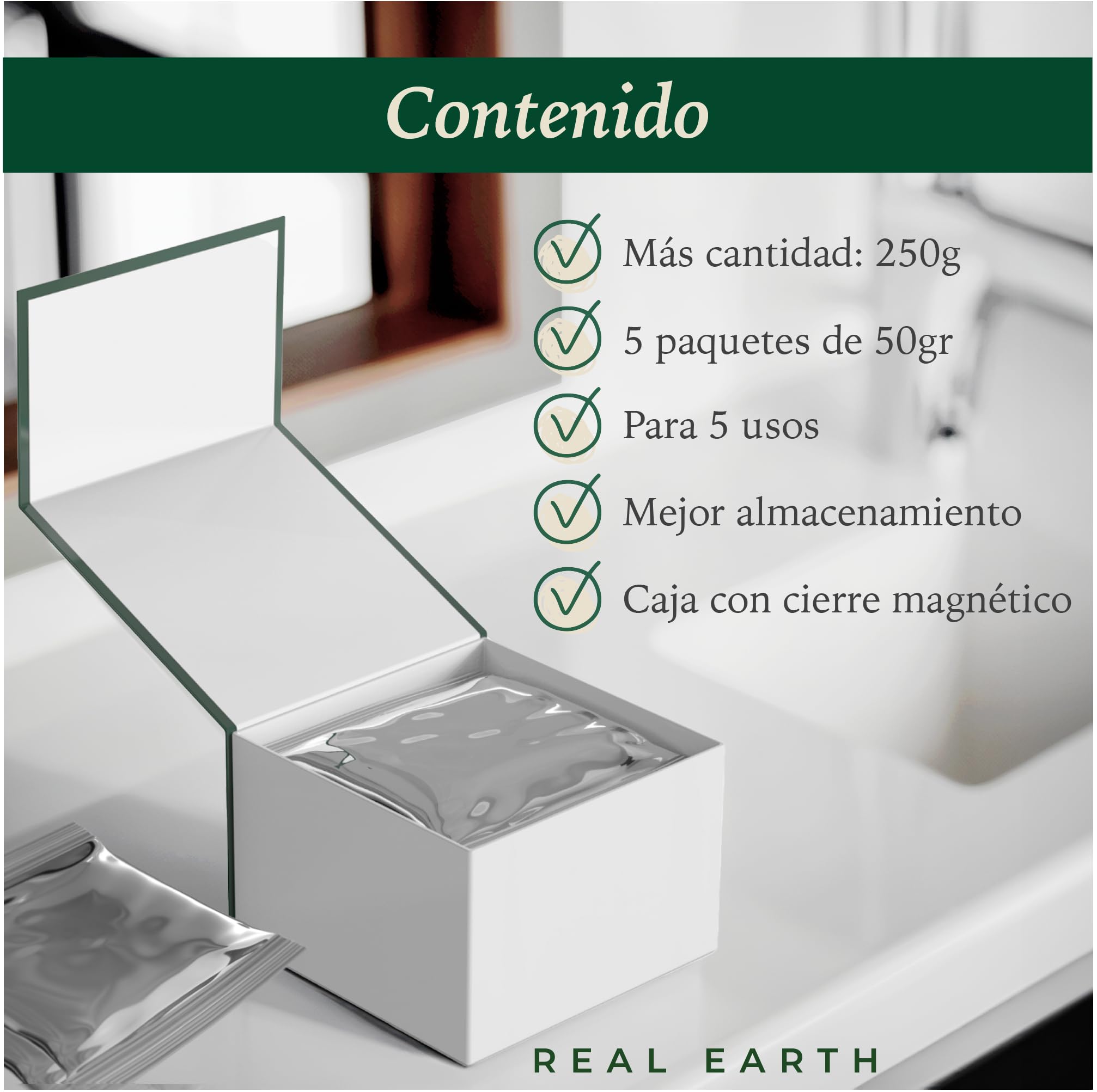 Real Earth - Cocoa Henna - Tinte de Henna - 100% orgánica y natural - Barros para teñir el pelo - Cabellos castaño medio - Coloración Natural - Cosmética ayurvédica - Vegana - Sin amoniacos - 250gr