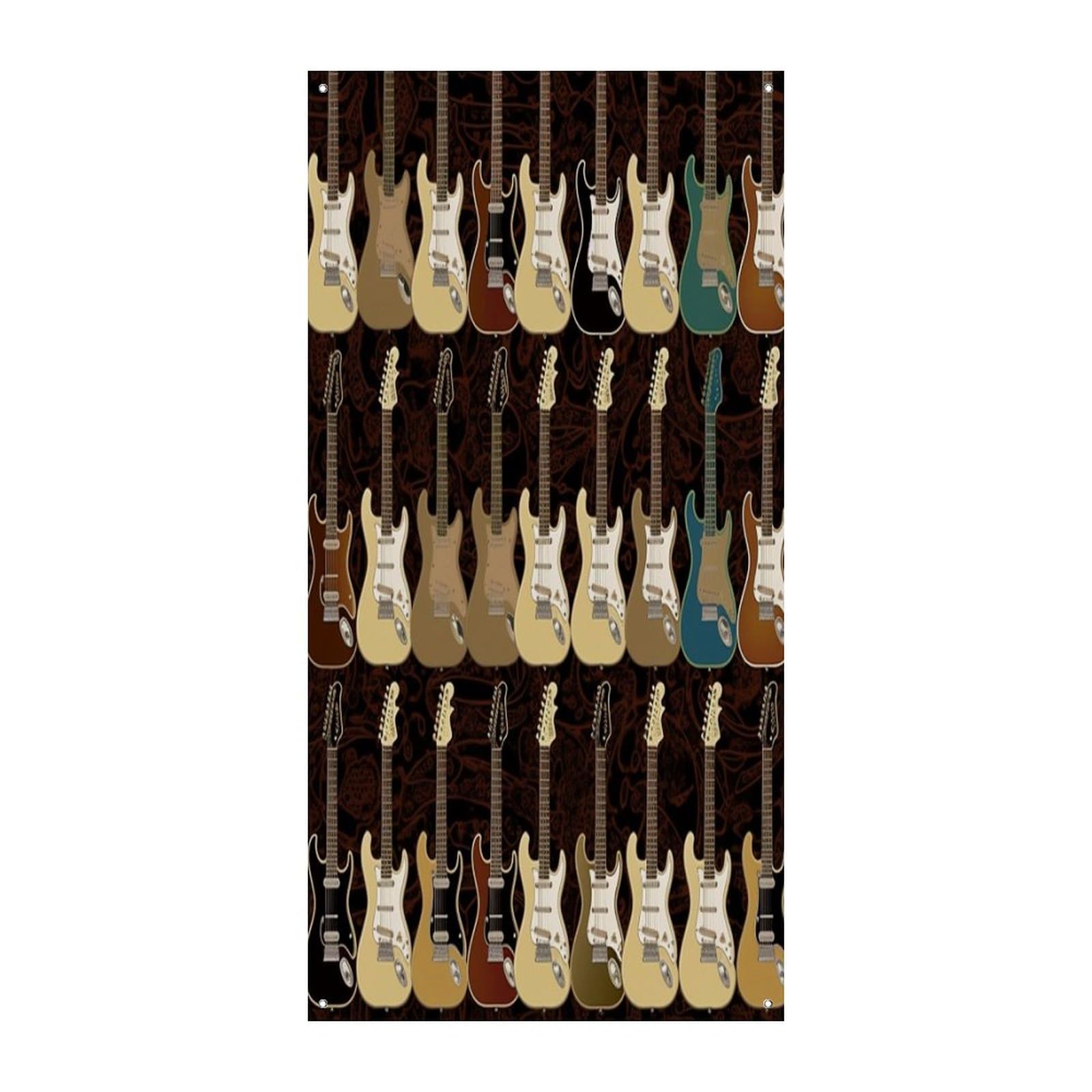 Toile de fond guitare artistique pour créer un coin musique chaleureux au salon