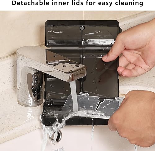 Vista 139 de FYY - 2 pastilleros diarios con 7 compartimentos para pastillas, para viaje, diseño plegable, para guardar vitaminas, aceite de hígado de bacalao