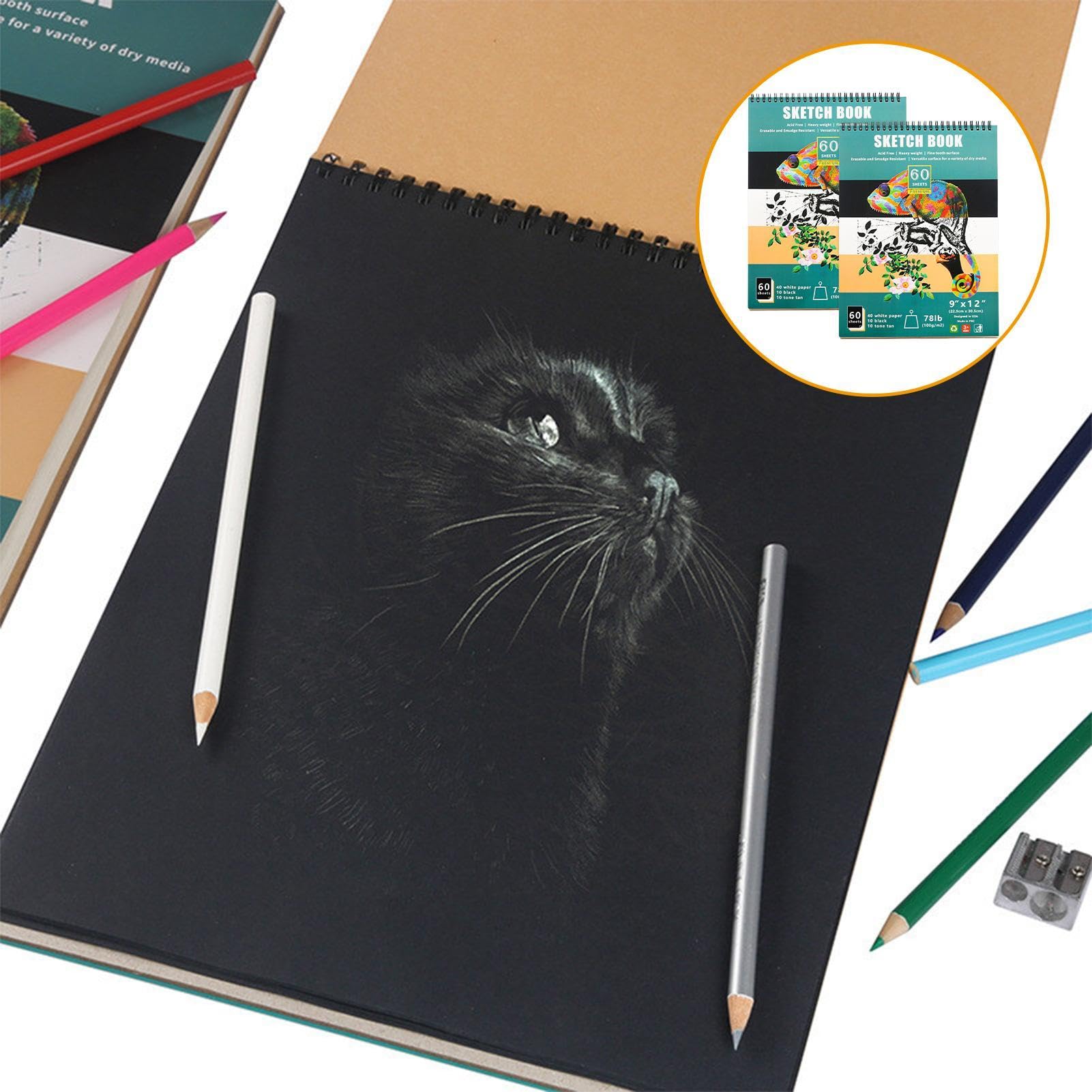 Blocs de arte para dibujar, cuaderno de bocetos para dibujar Cuaderno de