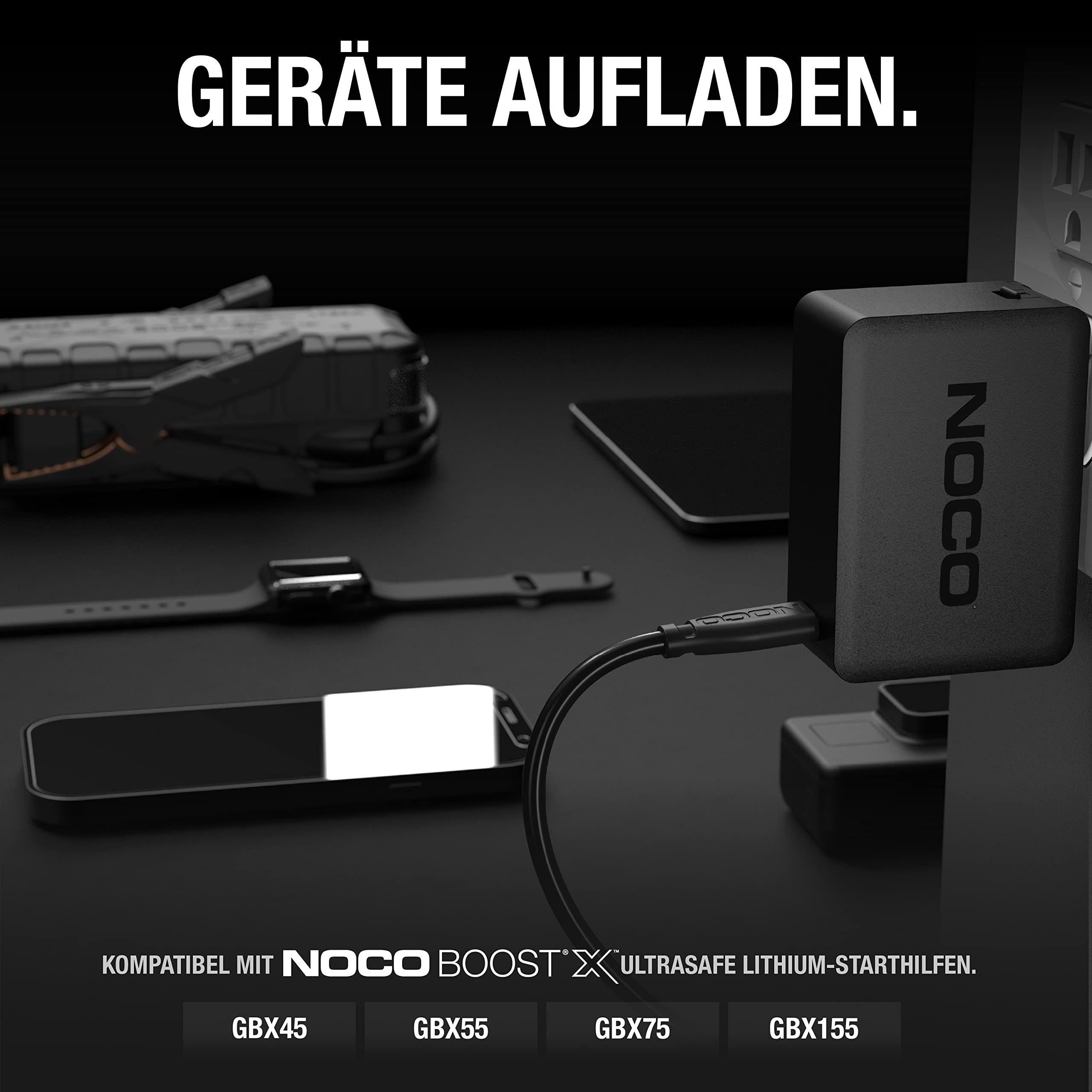 NOCO U65 65W Boost X USB-C Schnellladegerät für GBX45, GBX55, GBX75 und GBX155 UltraSafe- Lithium Starthilfe, Plus MacBook, iPad, iPhone, Galaxy, Dell, Note, Pixel, Lenovo, HP, Switch, und mehr