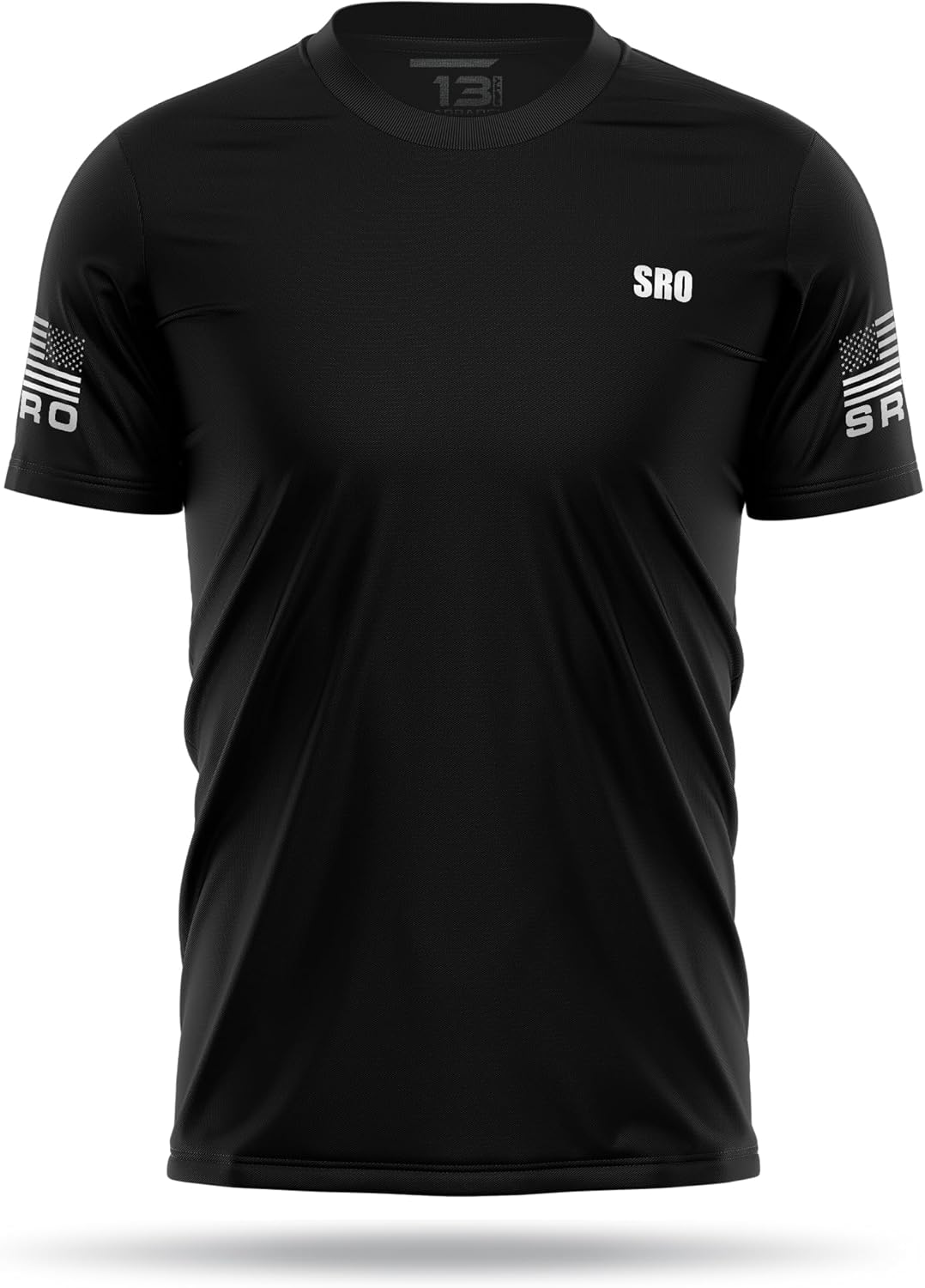 School Resource Officer Utility Shirt for Men - USA Patriotic Lightweight Tee - Micro-Polyester Moisture-Wicking Comfort