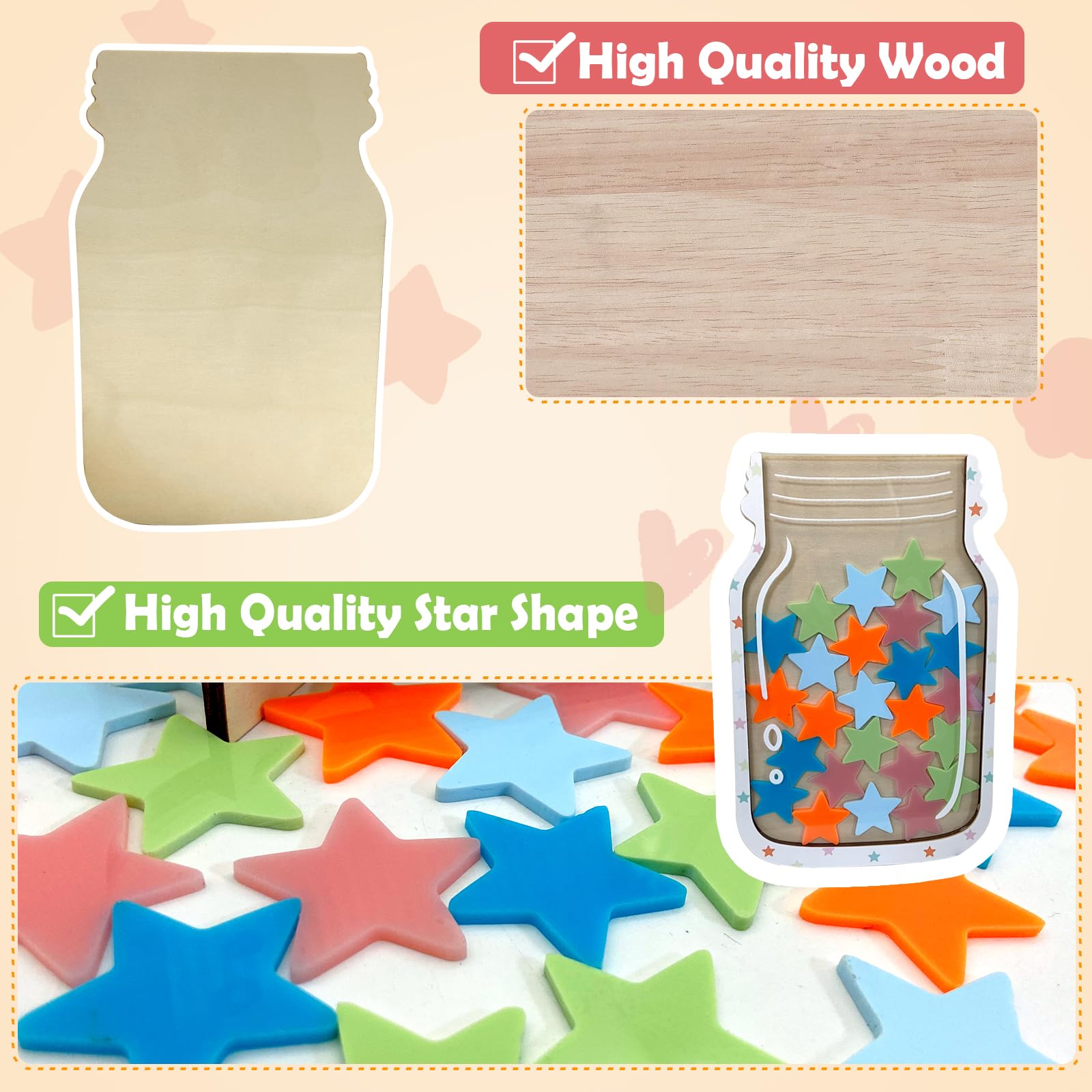 Reward Chart Stars Reward Jar Children Reward Jars For Kids Potty ...