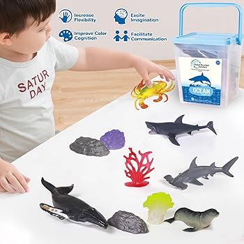 Buy Ocean Sea Animal Figure Toys for Kids 3-5, Realistic Sea Life