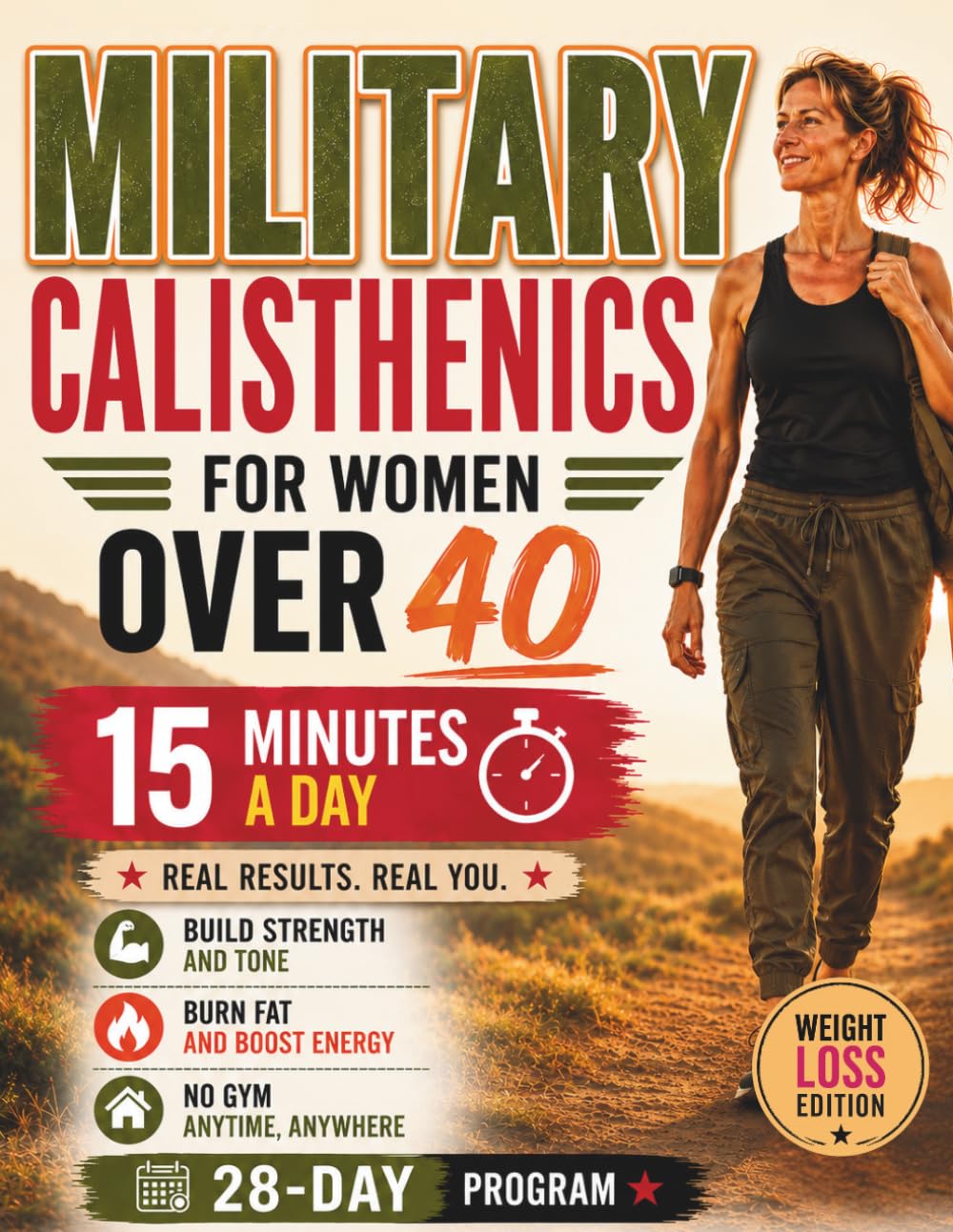 MILITARY CALISTHENICS FOR WOMEN OVER 40: Weight Loss Edition: A 28-Day Hormone-Smart Program to Burn Fat, Build Strength & Reclaim Your Body