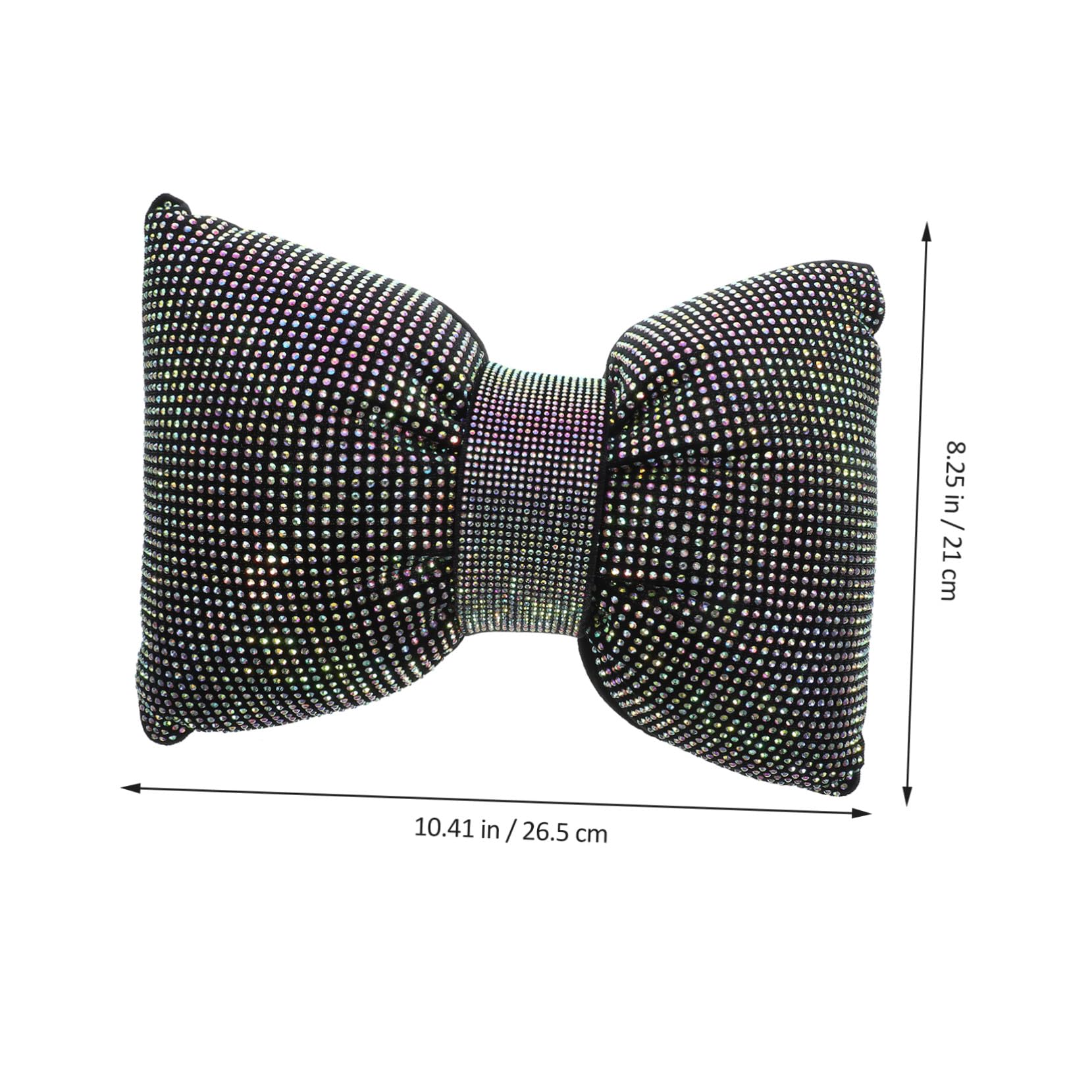 VALICLUD 2 Pièces Coussin Appui- Voiture avec Nœud Ornement Strass Oreiller Soutien Cervical Décoratif pour Siège Auto Installation Facile Élégant et Confortable