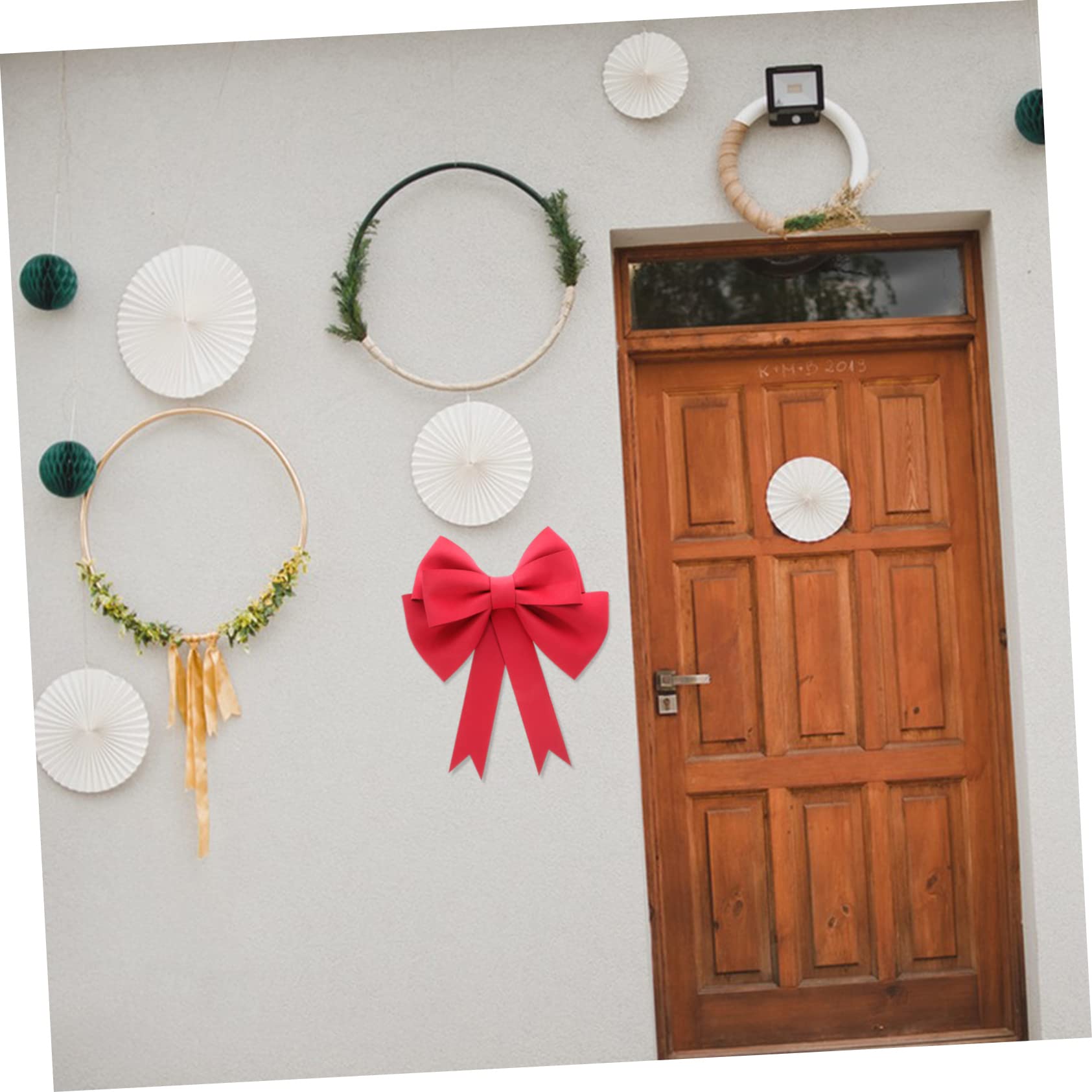 Zerodeko 8stücke Große Hochzeits-Schleifen-Dekoration Für Weihnachten Und Feierlichkeiten Für Und Türschmuck Weinrot Handgefertigt Und Vielseitig Einsetzbar