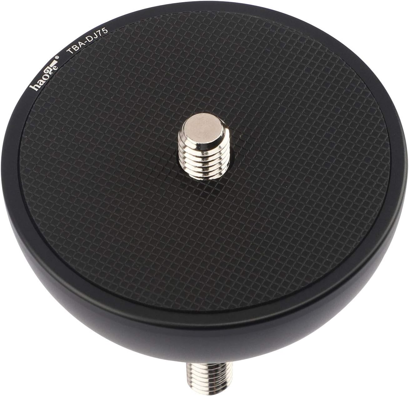Haoge 75mm Half Ball Bowl Adapte, Metal Half Ball Flat to Bowl Adapter Convert Video Bowl Tripod and Fluid Head with 3/8" Screws for as Manfrotto 501/502/504 Flat Mount Type Fluid Head