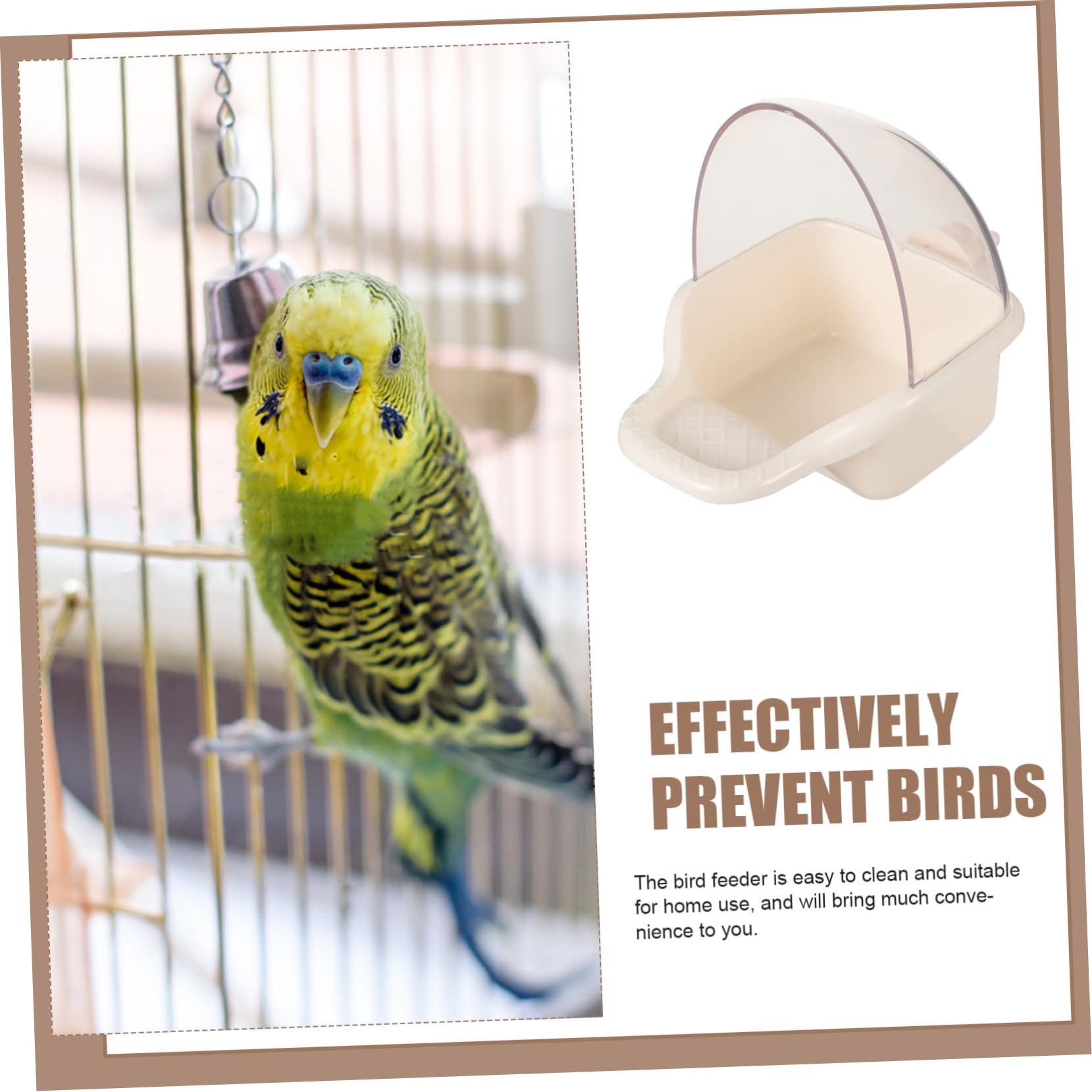 Happyyami 5pièces Distributeur Automatique De Nourriture pour Oiseaux Nourrisseur Réutilisable pour Perroquets Et Petits Oiseaux Accessoire Pratique Coloris