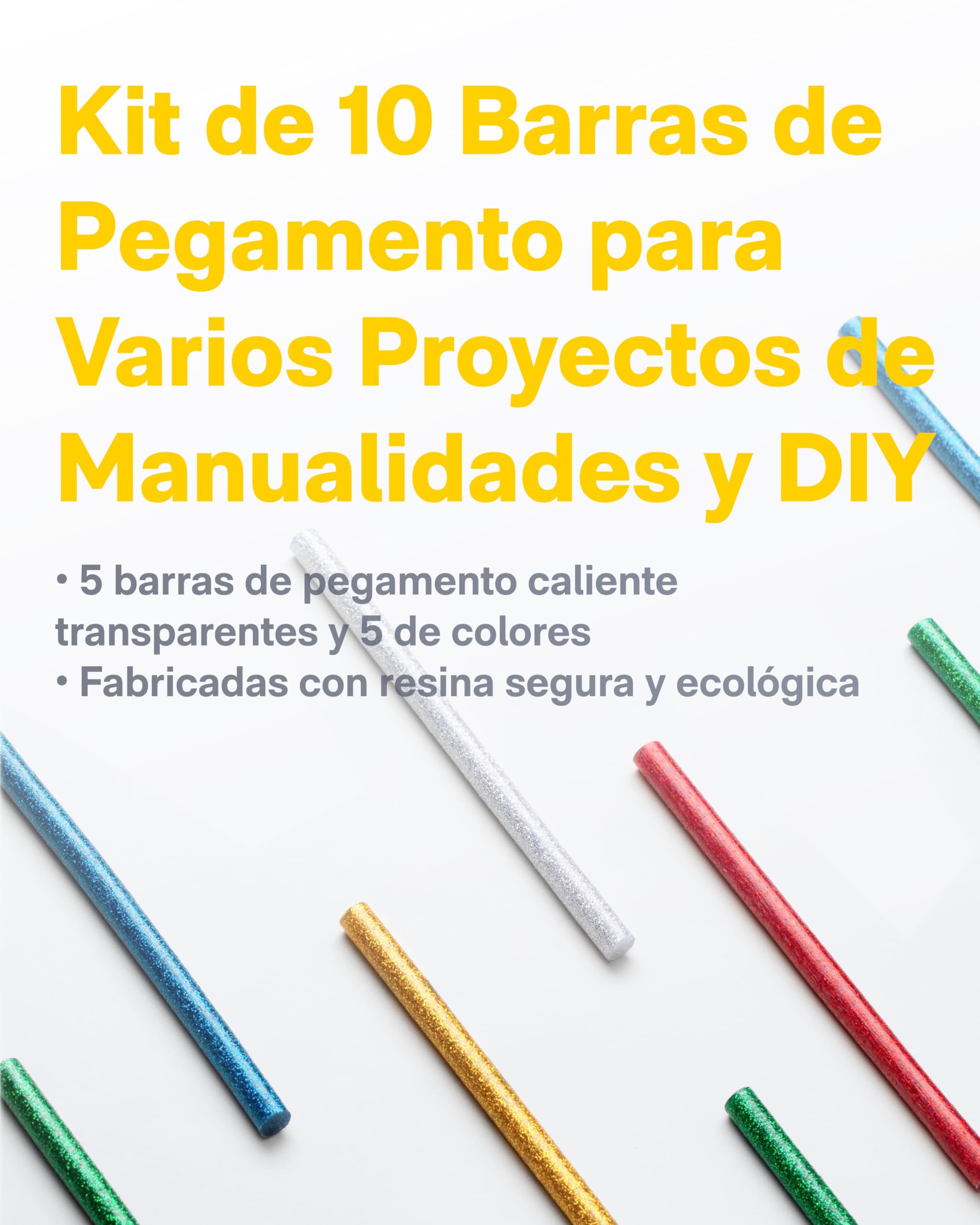 HOTO Pistola Silicona Caliente Inalámbrica, 10 Barras, Calentamiento 30S, USB Recargable, Apagado Inteligente, Perfecta para Pistola Silicona Manualidades y Proyectos con Pistola Pegamento Caliente
