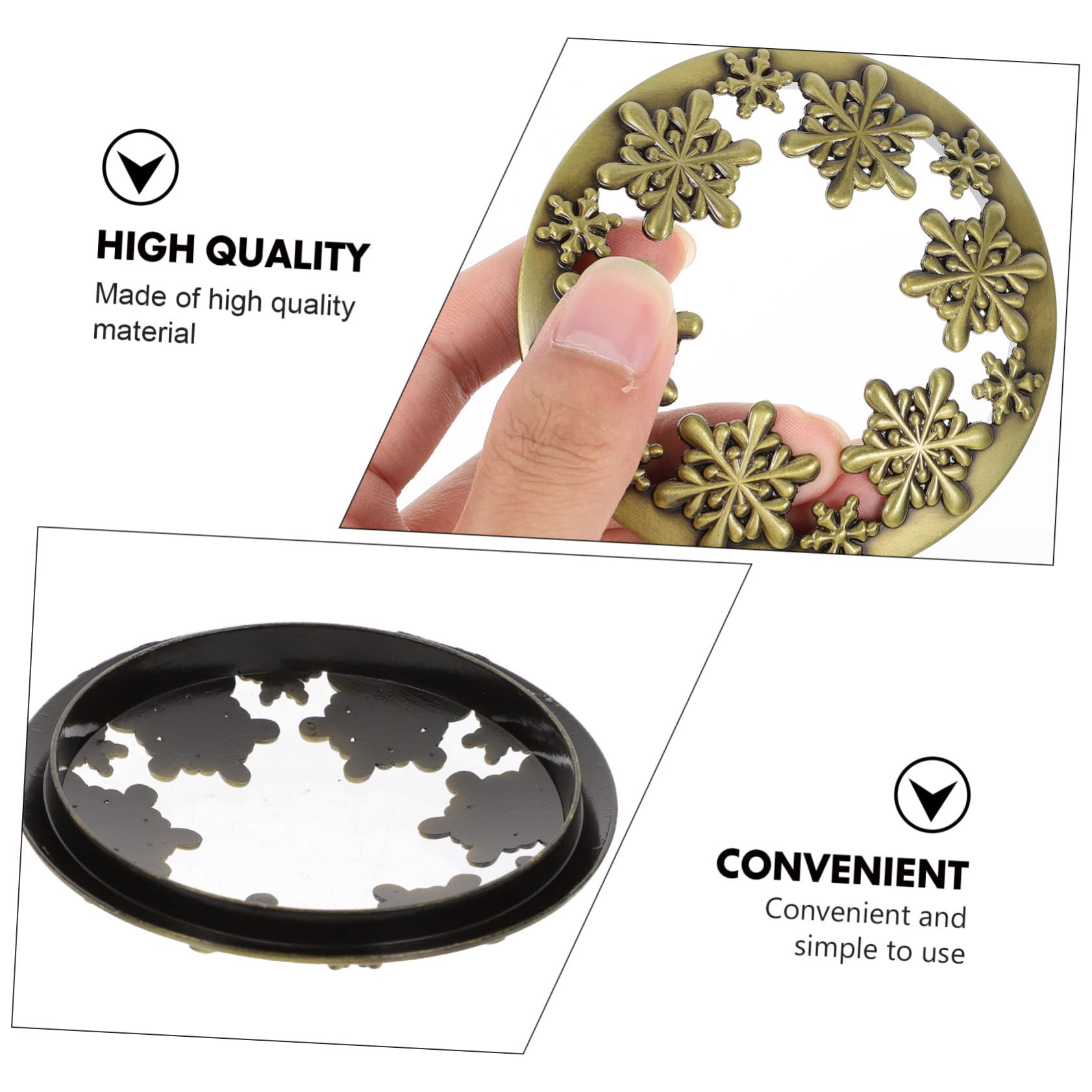 Couvercle De Bougie En Métal Flocon De Neige - Accessoire Décoratif Noël