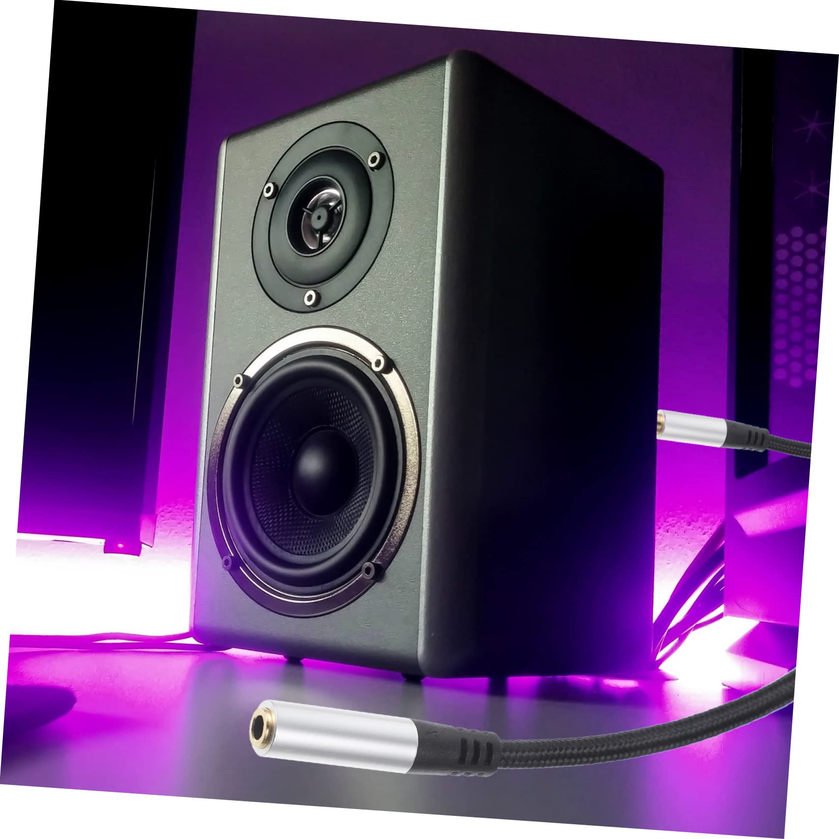 Uonlytech 5pezzi Cavo Audio Estensore Da Cavo Aux Da Maschio Femmina Per Collegamenti Audio Di Qualità Compatibile Con Smartphone e Resistente