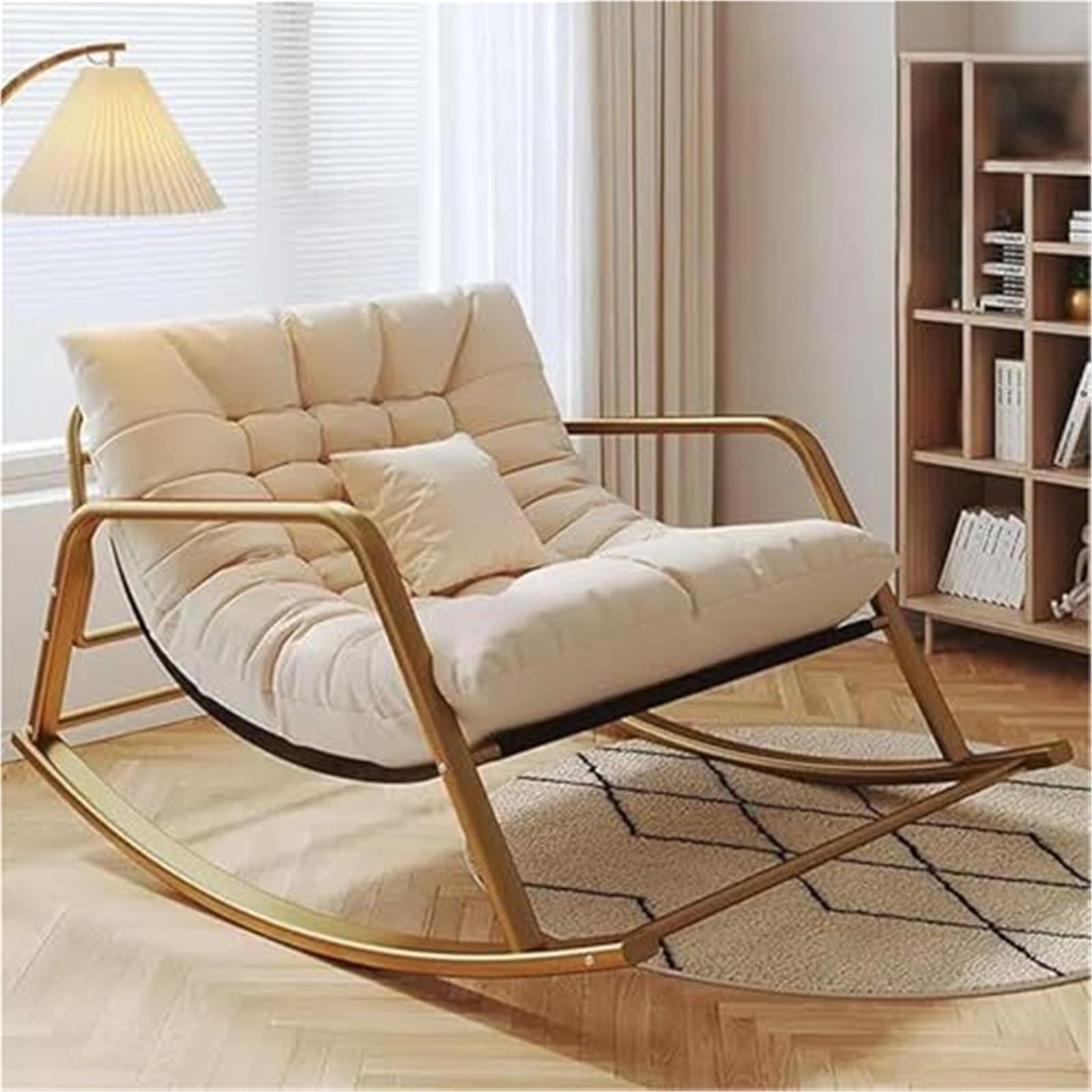 Chaise longue jardin d'extérieur et chaise berçante double