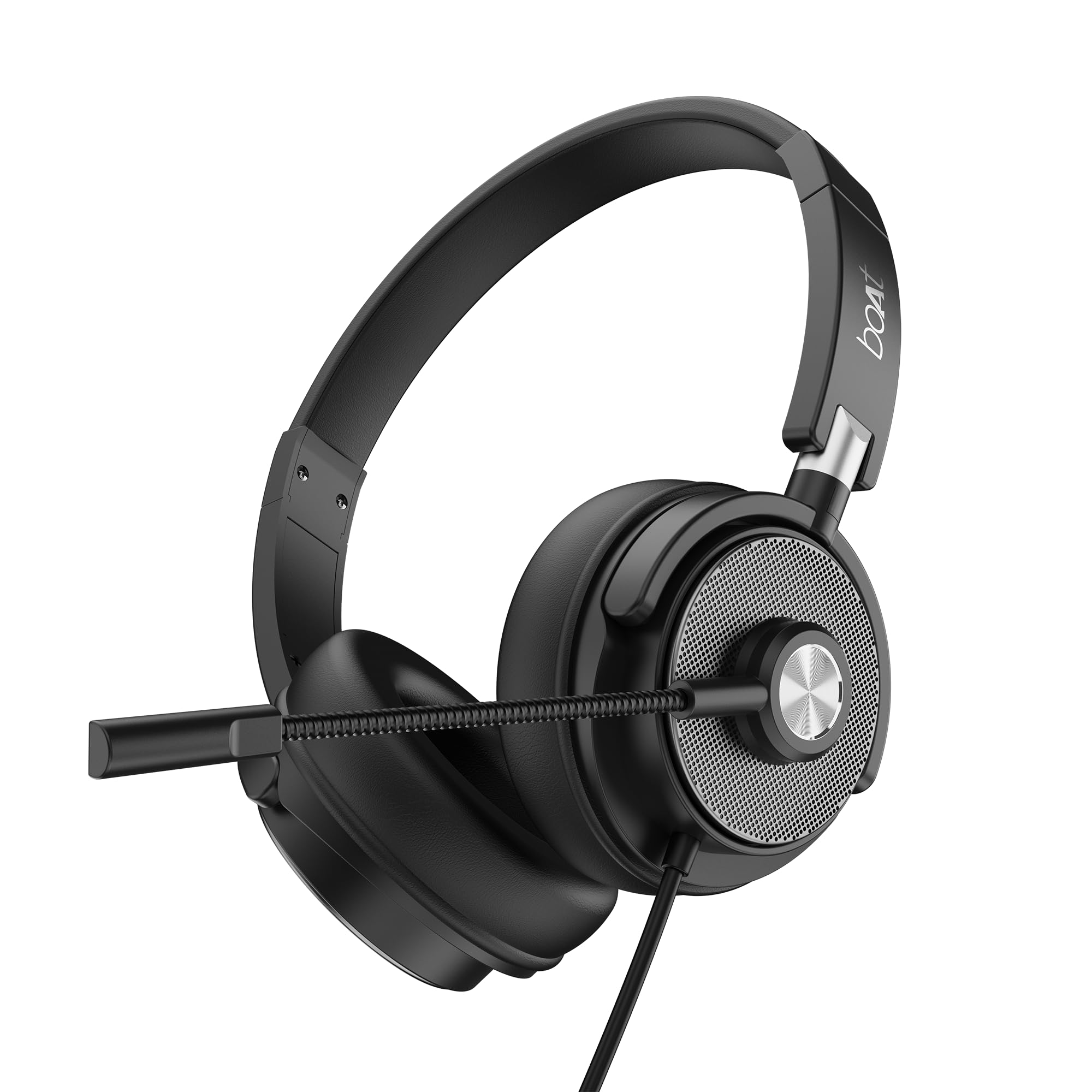 boAt BassHeads 900 C Pro with 40mm Drivers, Lightweight Foldable Design, Unidirectional Retractable Mic, Adjustable Headband, USB Type-C Compatibility, Remote Control, Wired Headphones with Mic(Black)-picture-28