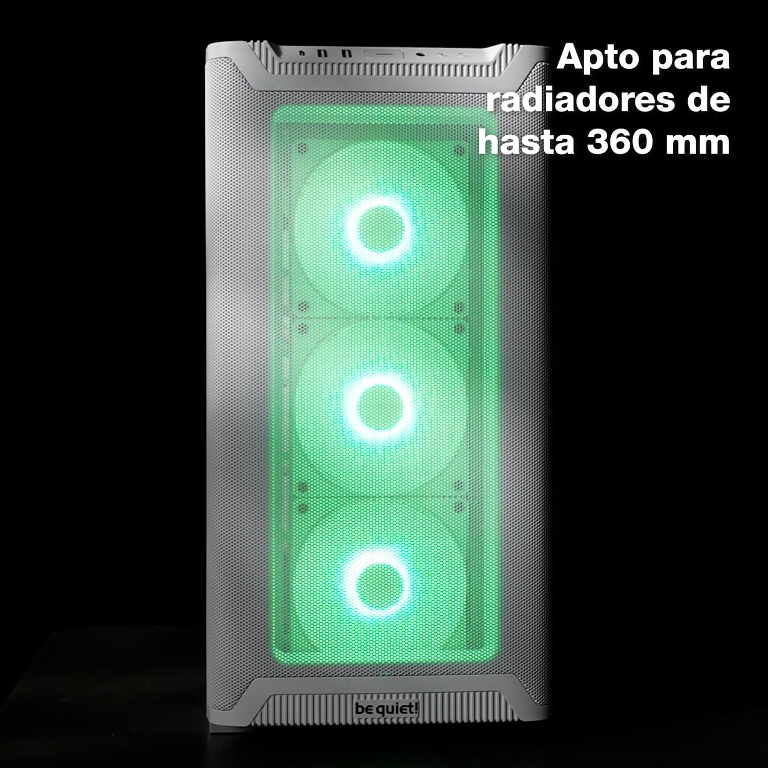 be quiet! Pure Base 501 Airflow Black Caja de PC con 2 Ventiladores Pure Wings 3 140mm PWM USB 3.2 Gen. 2 Tipo C
