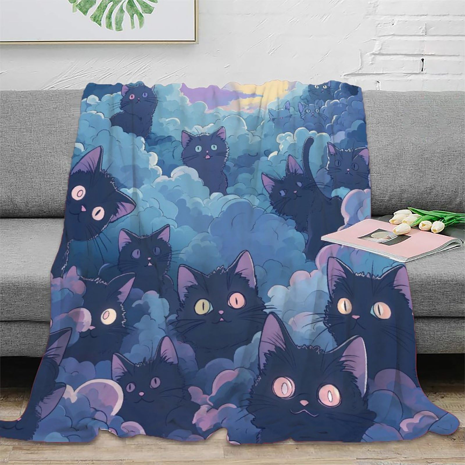 Coperta morbida in pile di flanella, ideale come regalo di compleanno per amici, familiari, regalo di Natale per amici e partner, coperta natalizia per divano e letto, 150 x 200 cm