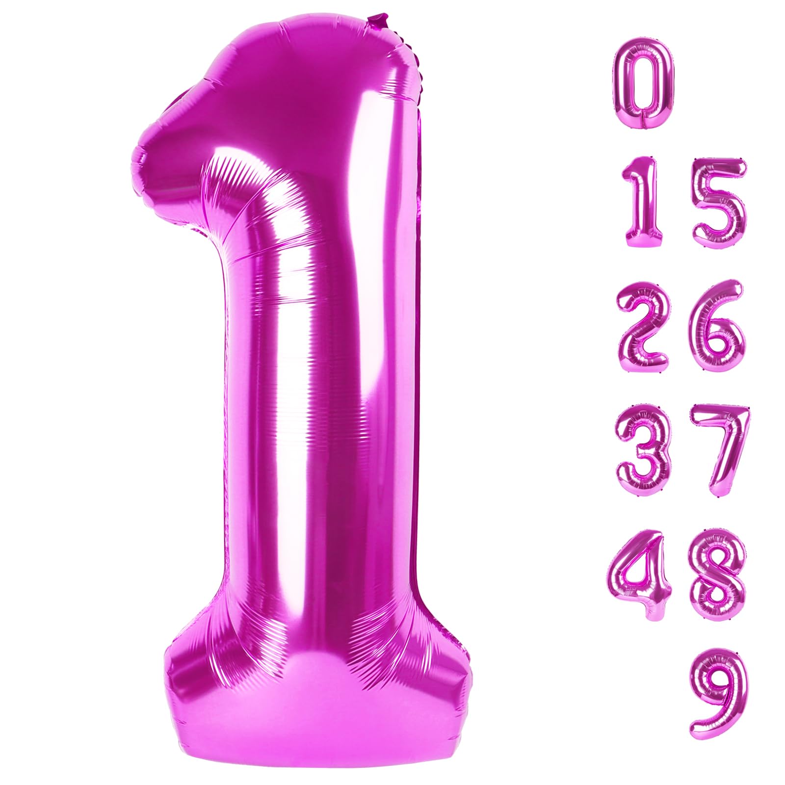 Mluchee 40 Inch Number 2 Balloon, Rose Purple Birthday Decor for 2nd 12 21st Party Celebration Graduations Wedding Baby Shower - main product image