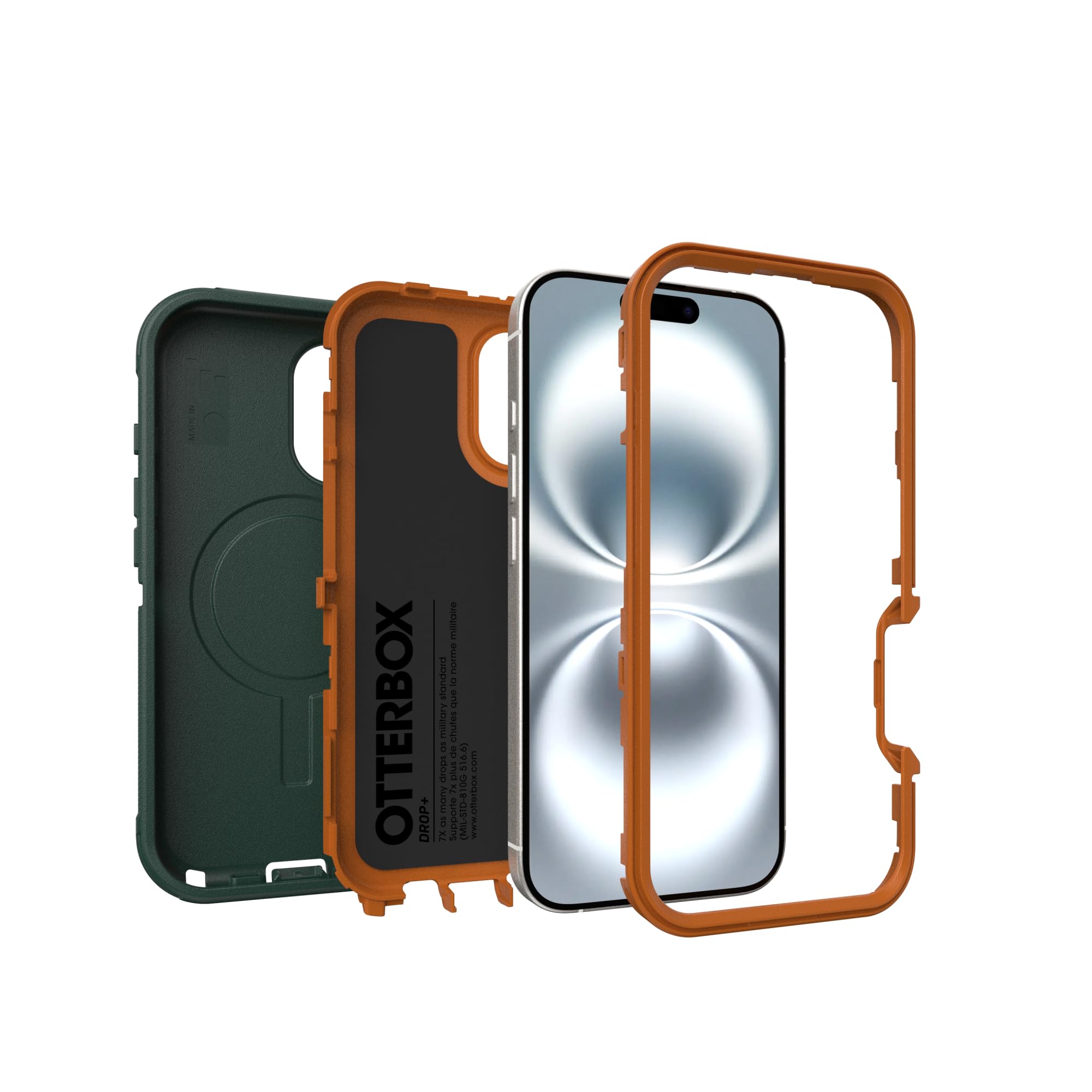 OtterBox - Funda Defender Series para iPhone 16, MagSafe, Verde