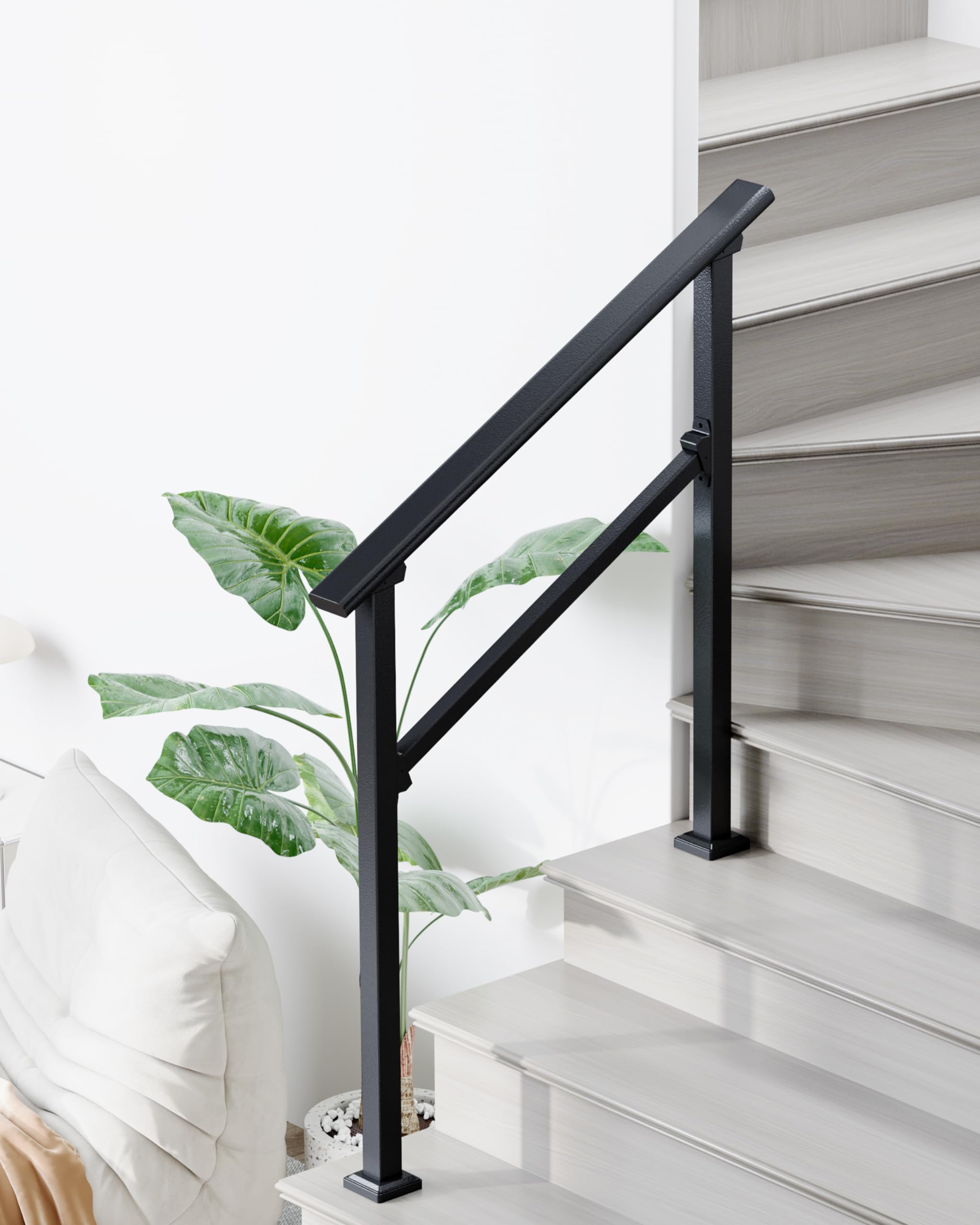 Snapklik.com : Hand Rails For Outdoor Steps, 3 Step Handrail & Indoor ...
